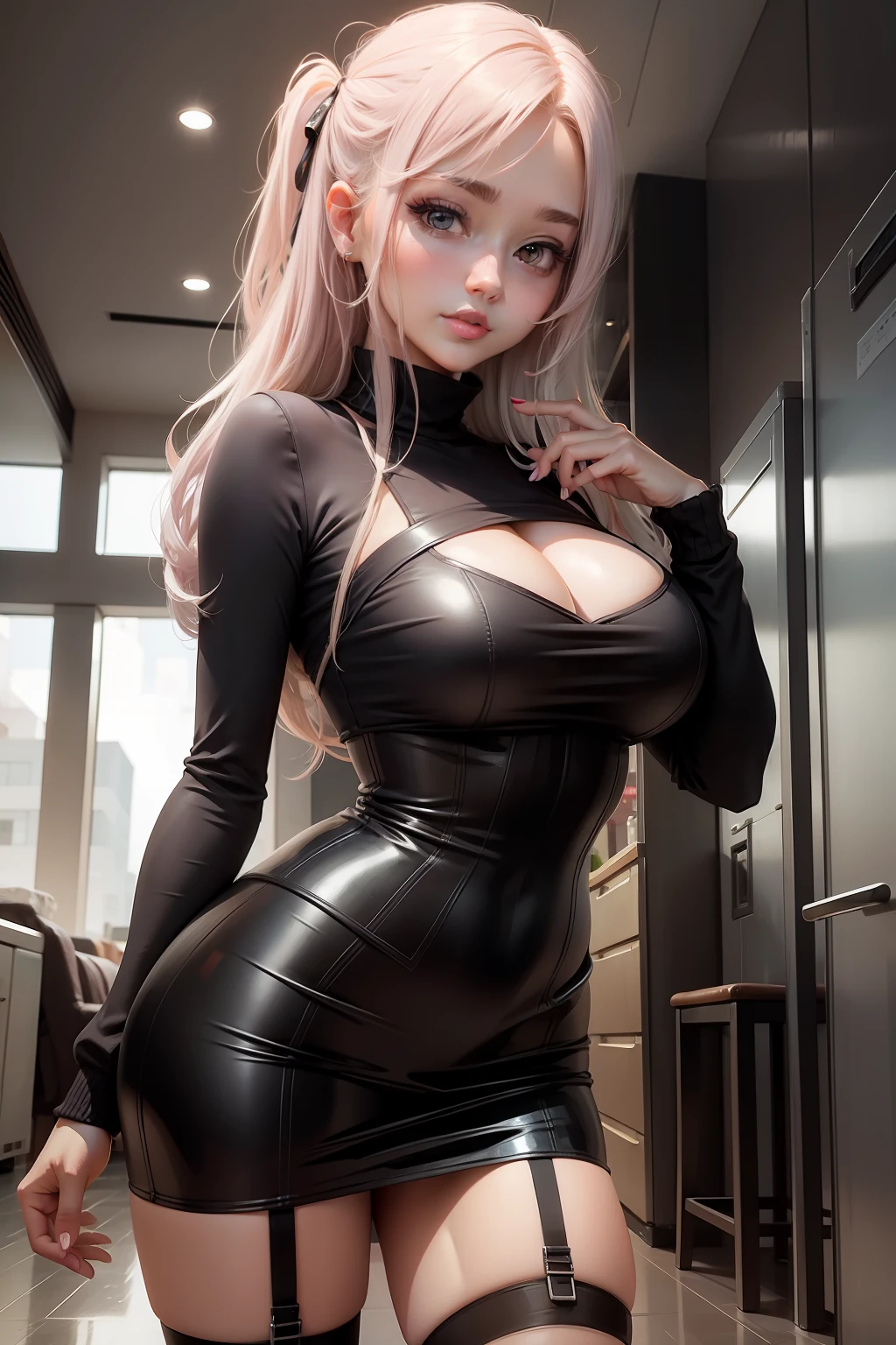 anime girlfriend ,beautiful woman, fix face , no background, white background