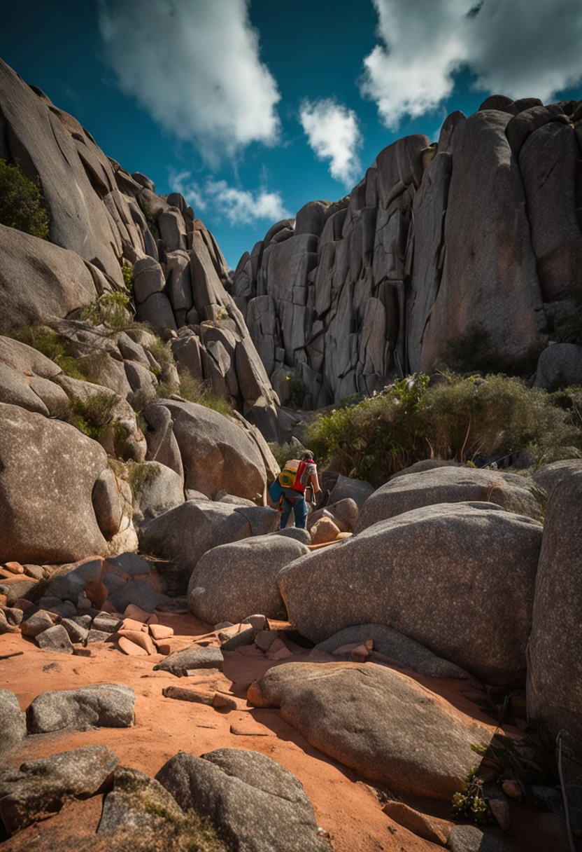 granite extraction, Pedreira, Caminhada do Homem, Dia, mochila<