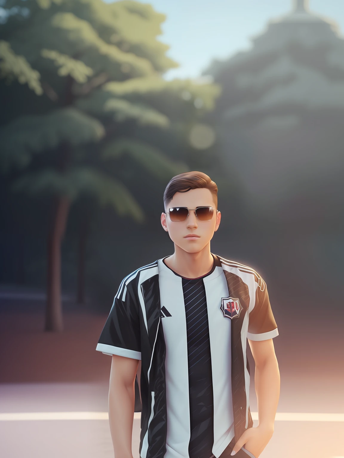there is a young man with a black jacket and a black jacket, photorealistic disney, photorealistic artstyle, realistic artstyle, realistic anime 3 d style, disney photo realistic, hyper realistic anime, hyper realistic style, realistic anime artstyle, photorealistic anime, 8k artgerm bokeh, detailed portrait shot, anime realism style, closeup character portrait