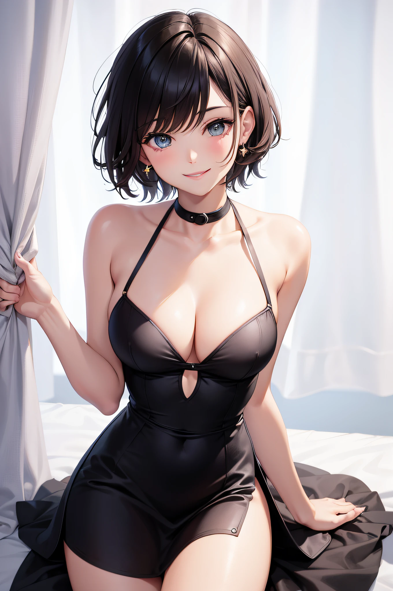 short-hair　Beautie　a smile