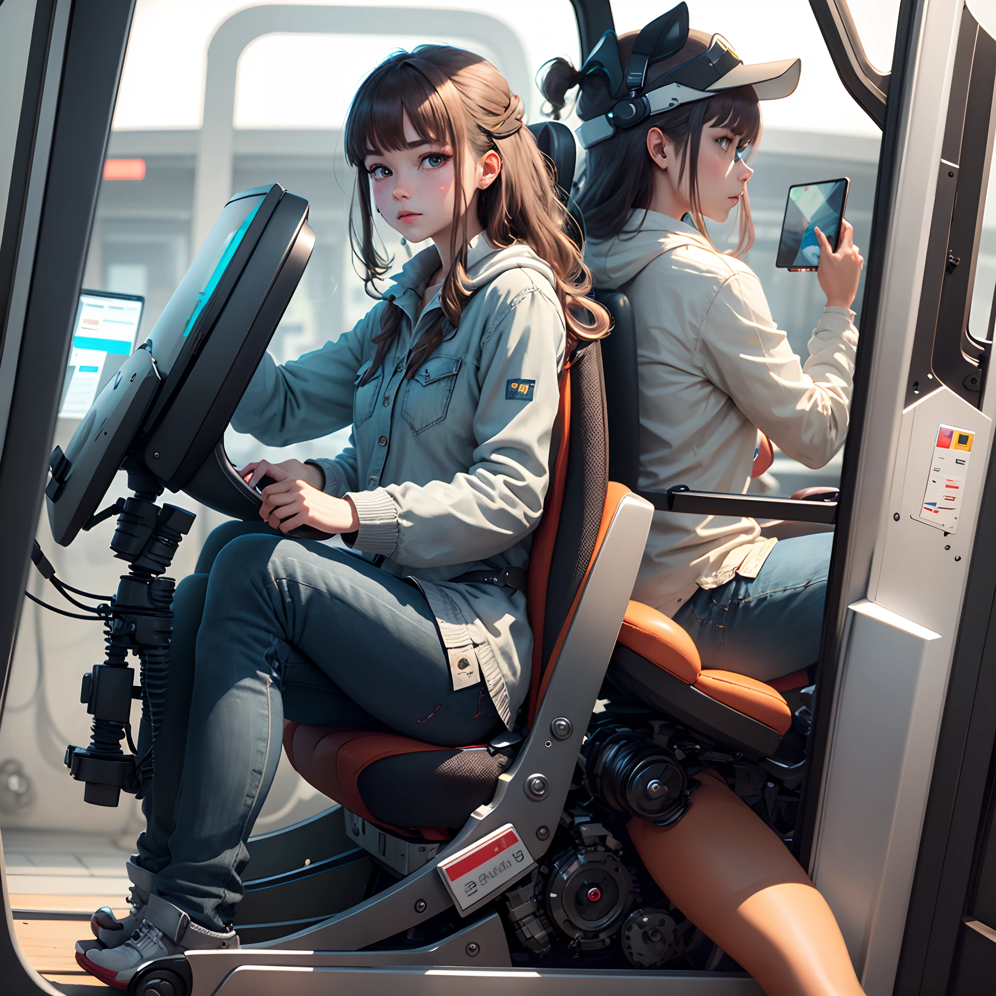A motion driving simulator constructed from a reverse "A" frame.