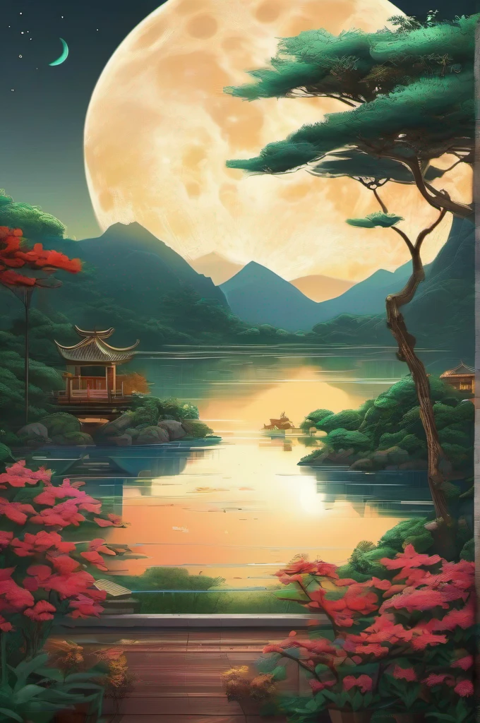 Xiao Lou had another east wind last night，The old country can not bear to look back at the moon and the bright middle
