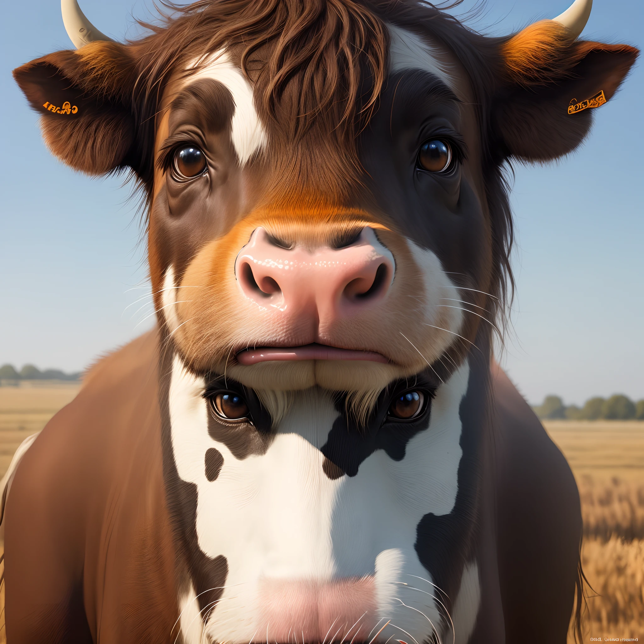 The body face of a cow