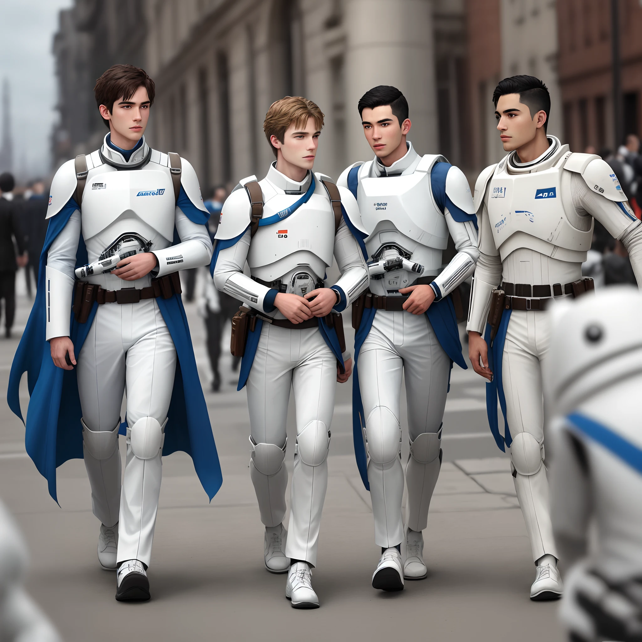 Boys in white