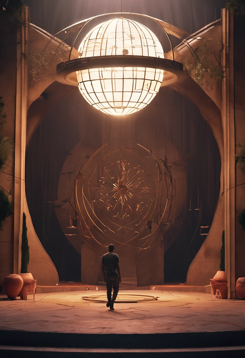 plant and lamp idealization, zoo, zootechnics, animals, agro, logo, logo, minimalist circle. HD Detail, Hyper Detail, Cinematic, Surrealism, Soft Light, Focus
