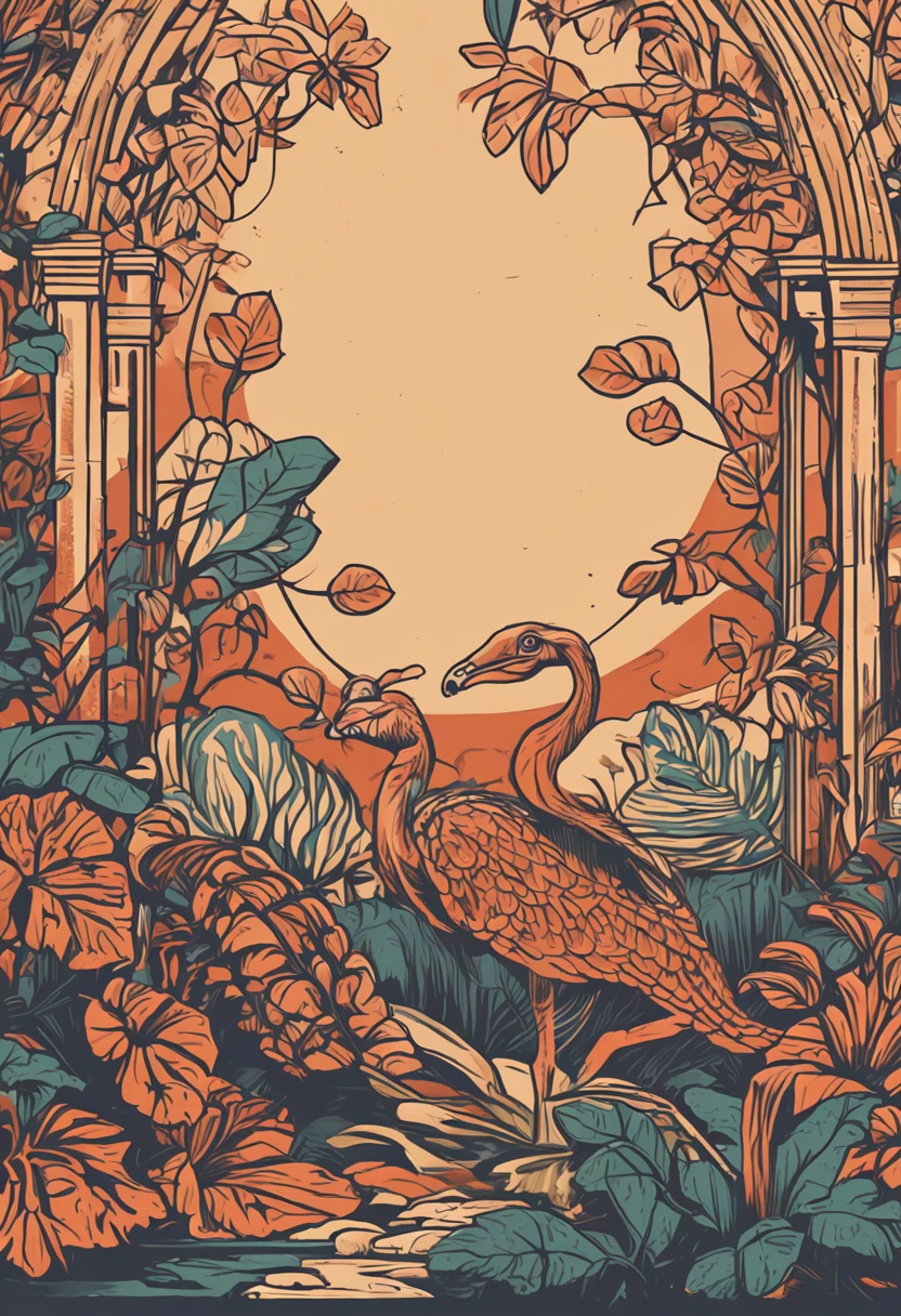 plant and lamp idealization, zoo, zootechnics, animals, agro, logo, logo, minimalist circle. HD Detail, Hyper Detail, Cinematic, Surrealism, Soft Light, Focus