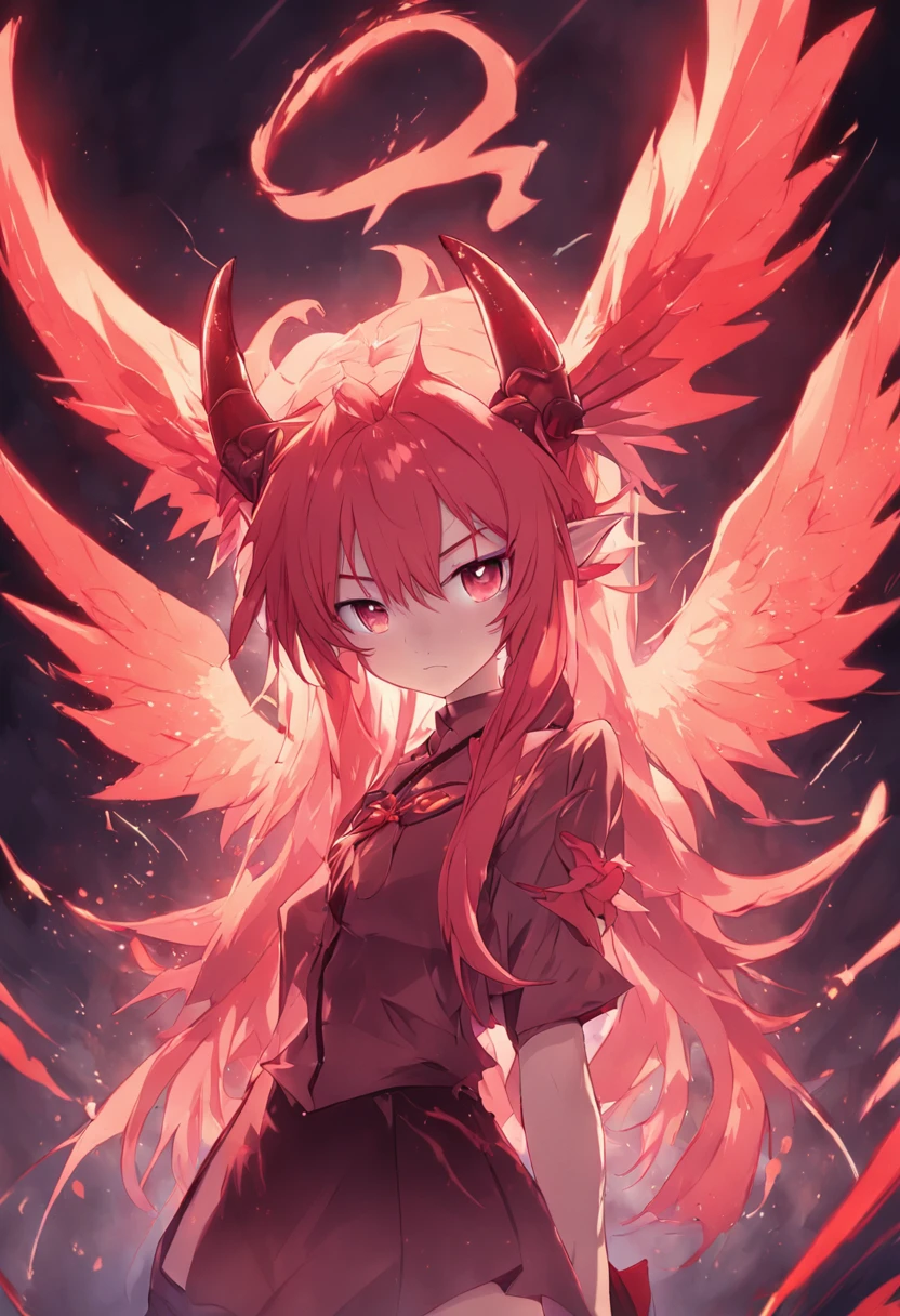 Headmaster Lillith Demon red long hair busty slim waiste nude demon wings creampied