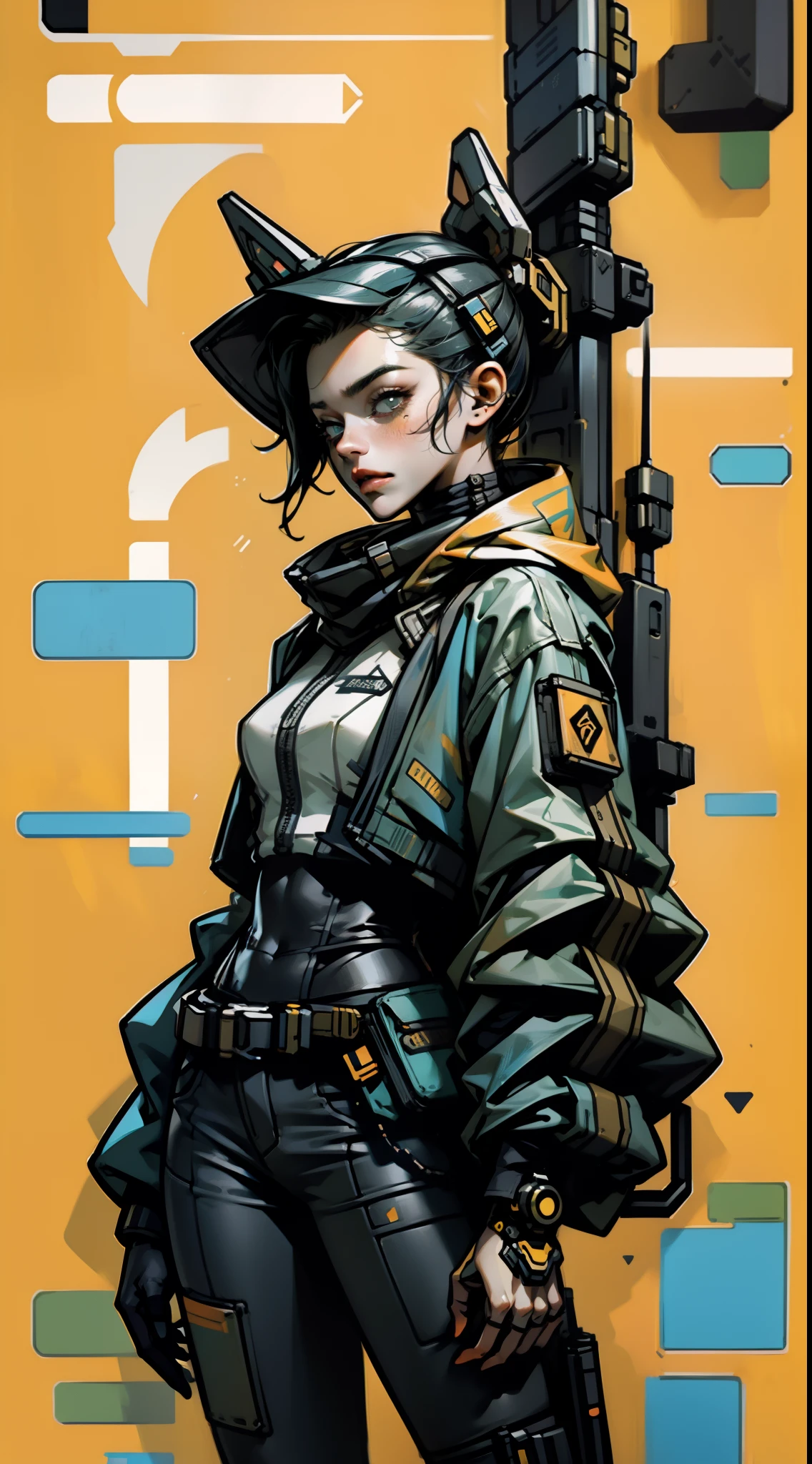 uma mulher com uma roupa futurista segurando uma arma em uma cidade, estilo de arte cyberpunk, arte digital do anime cyberpunk, cyberpunk themed art, arte de anime cyberpunk, cyberpunk digital - arte de anime, arte cyberpunk anime, garota anime cyberpunk, Judy Alvarez cyberpunk, Jackie Welles Cyberpunk, menina de anime cyberpunk feminino, no estilo cyberpunk, cyberpunk menina bonita, Arte Cyberpunk, estilo de arte cyberpunk