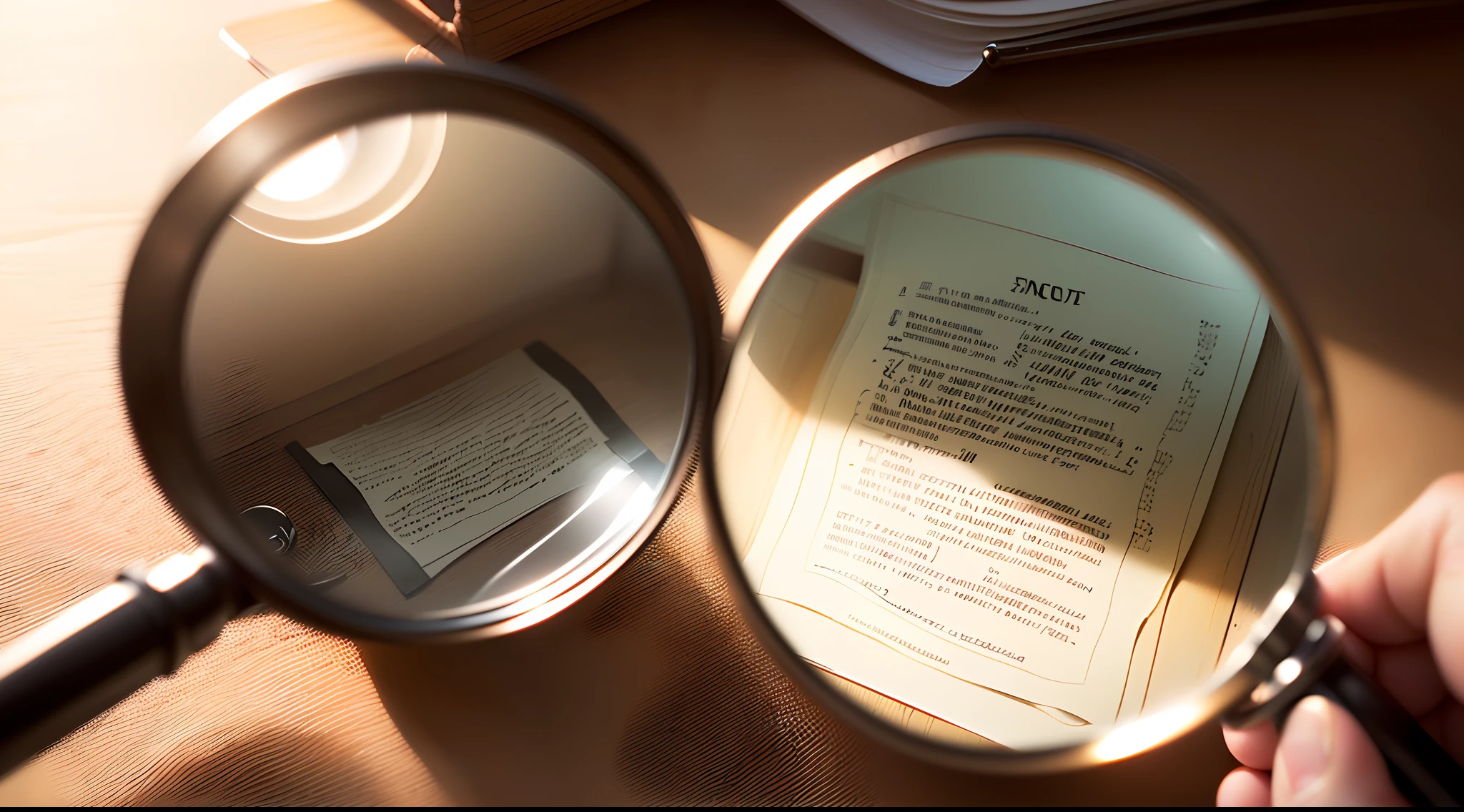 A magnifying glass finding fact
