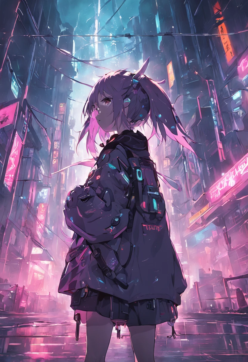 cyber punk city,Machinary,the street,the street lights,No persona,Empty inspiration