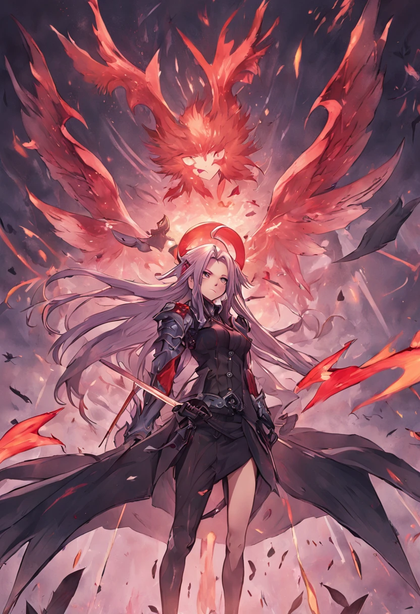 Sephiroth's Feather、Devil girl with red hair twin tails and small horns、Cat-eyed and elf-eared、Girl with double teeth、Flame tattoos all over the body、Fallen Angel、Demons、Ryujin
