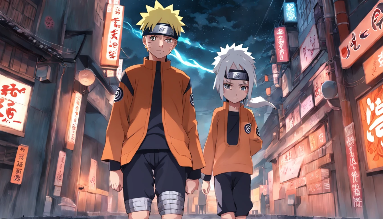 naruto uzumaki and kakashi in pakistan street
