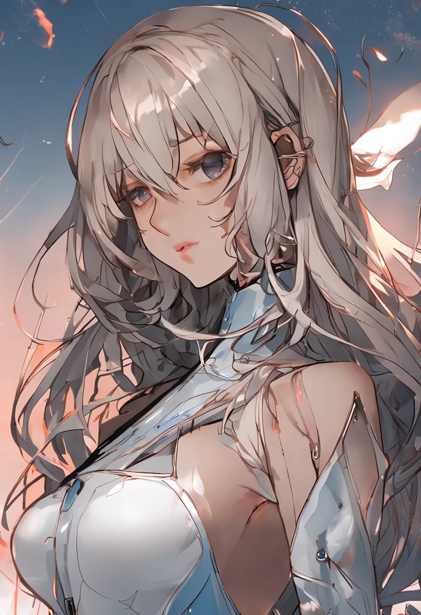 Cybergirlfriend,Noble,Elegant,Beautiful and generous,lovely and delicate,Slim figure,Sexy and dignified,年轻,Long hair,hair flowing,White skin,the golden ratio,S-shaped body