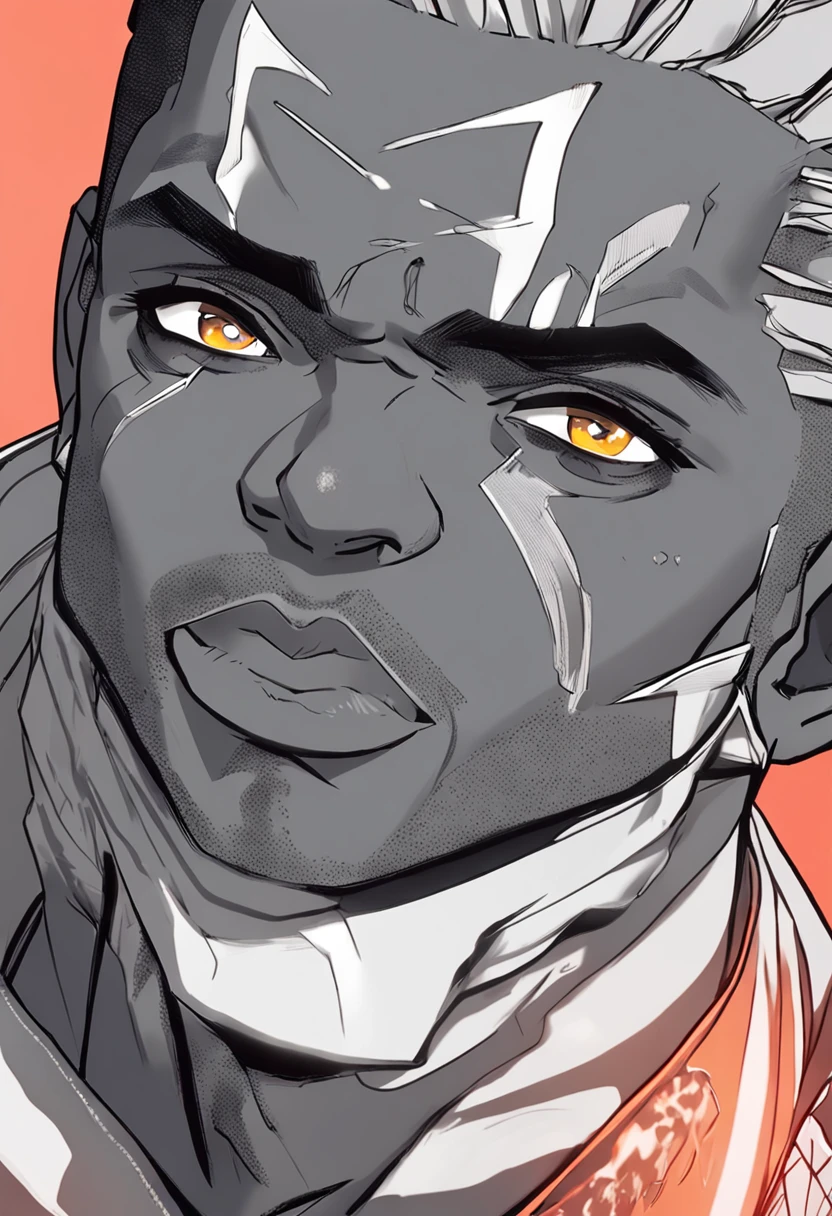 Closeup front face portrait of a 33-year-old black male with strong expressions, soft smooth skin, big dreamy eyes, beautiful intricate, symmetrical colored medium hair, wide anime eyes, soft lighting, detailed face, by makoto shinkai, stanley artgerm lau, wlop, rossdraws, concept art, digital painting, resembling an african god, looking at camera