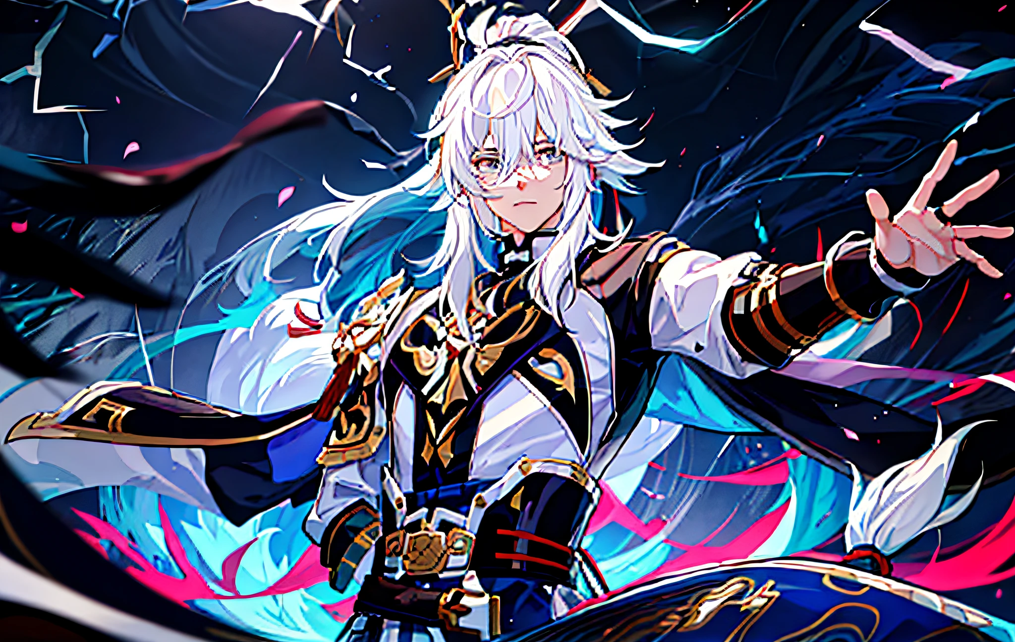 anime character with white hair and white hair holding a sword, zhongli from genshin impact, Keqing from Genshin Impact, Genshin impact's character, Genshin, Genshin Impact, Genshin Impact style, Ayaka Genshin impact, video game genshin impact, ayaka game genshin impact, fus rei, nagito komaeda