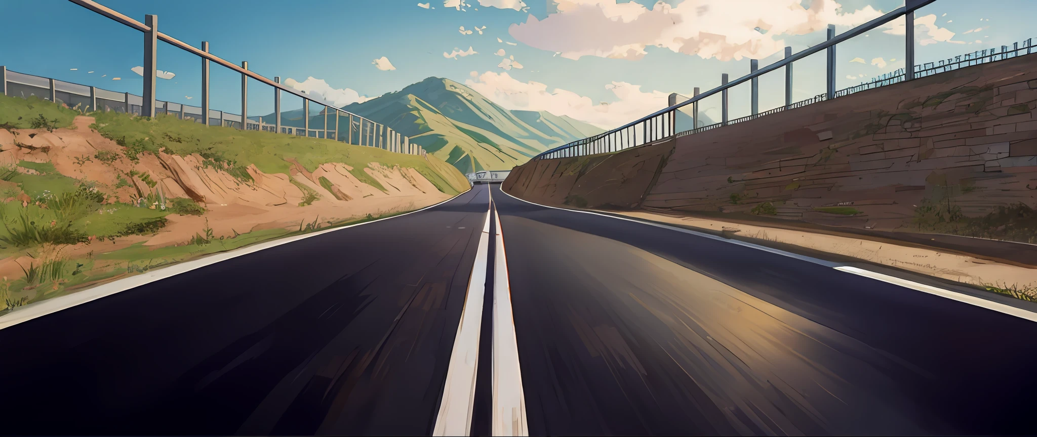 car racing road, without any kind of cars