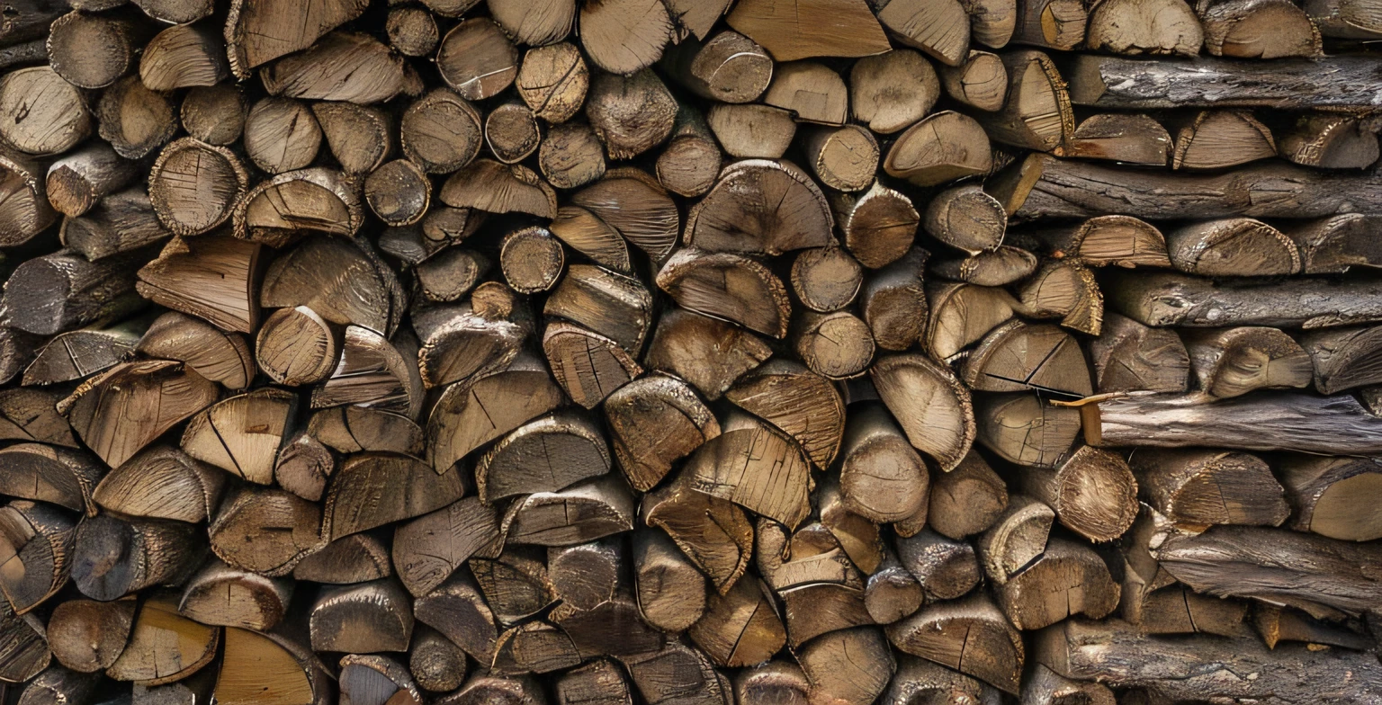 Close-up of a pile of firewood, The texture of firewood for the game, frontal view, Seamless texture, wooden logs, wood-based materials, wood texture, wooden background, Made of wood, high resolution texture, wooden, Detailed wood, wood texture on the front, Pine wood, The Wood Effect, texture