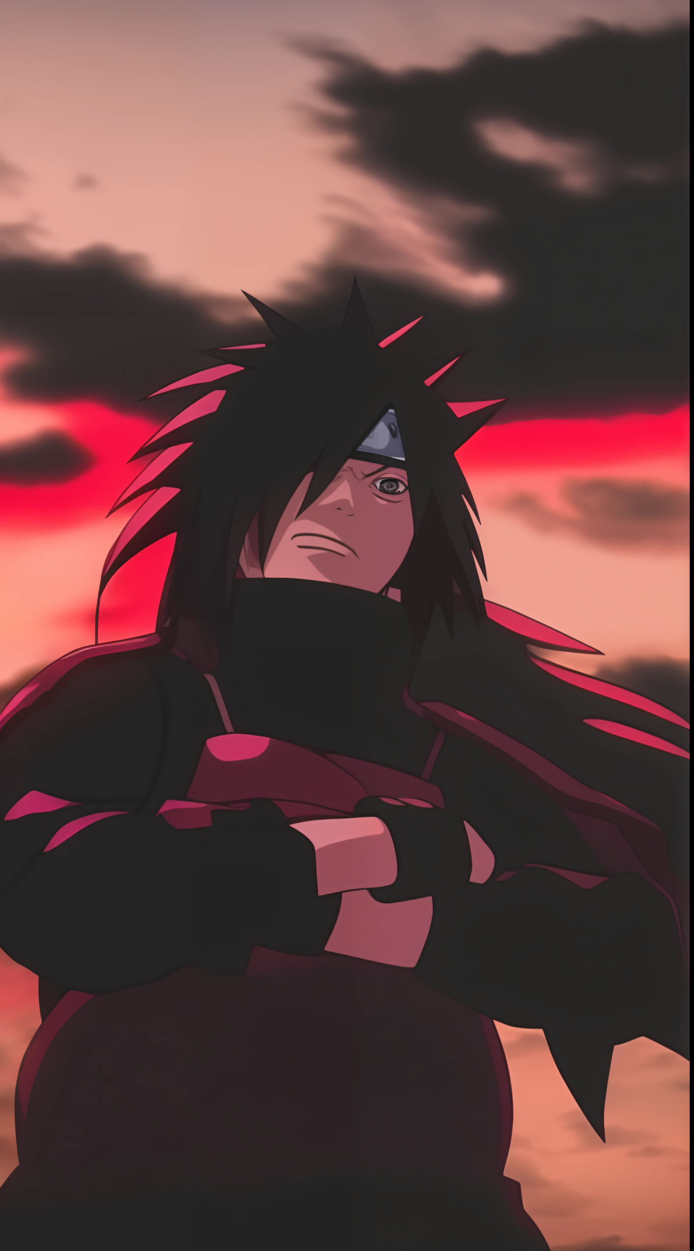 Uchiha Madara,,folded arms,olho sharingan perfeito, alta qualidade, Imagem em 8k