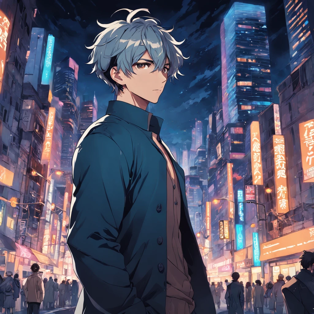 "impressive and stylish men with unique fashion sense and trendy hairstyles, capturing their confident and charismatic personalities, set against a modern urban backdrop with vibrant city lights and dynamic compositions."