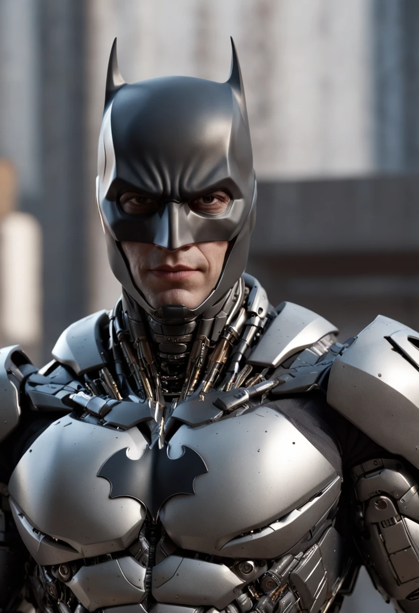 3d render of a highly detailed [Batman|Cyborg] wearing cybernetics and intricate detail armor with armored plates, hdr, 8k, subsurface scattering, specular light, highres, octane render, ray traced
