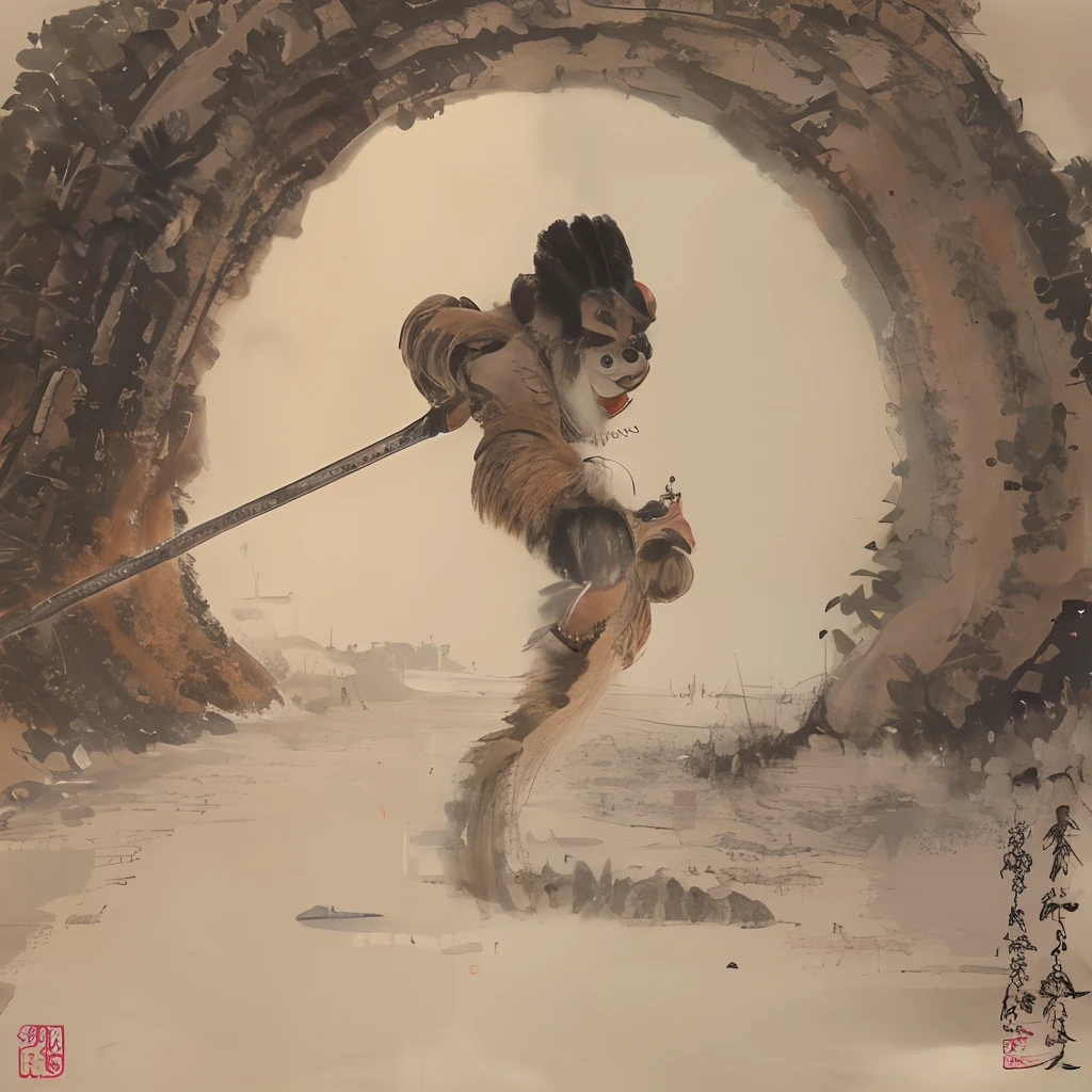 Zhu Bajie stepped on Sun Wukong