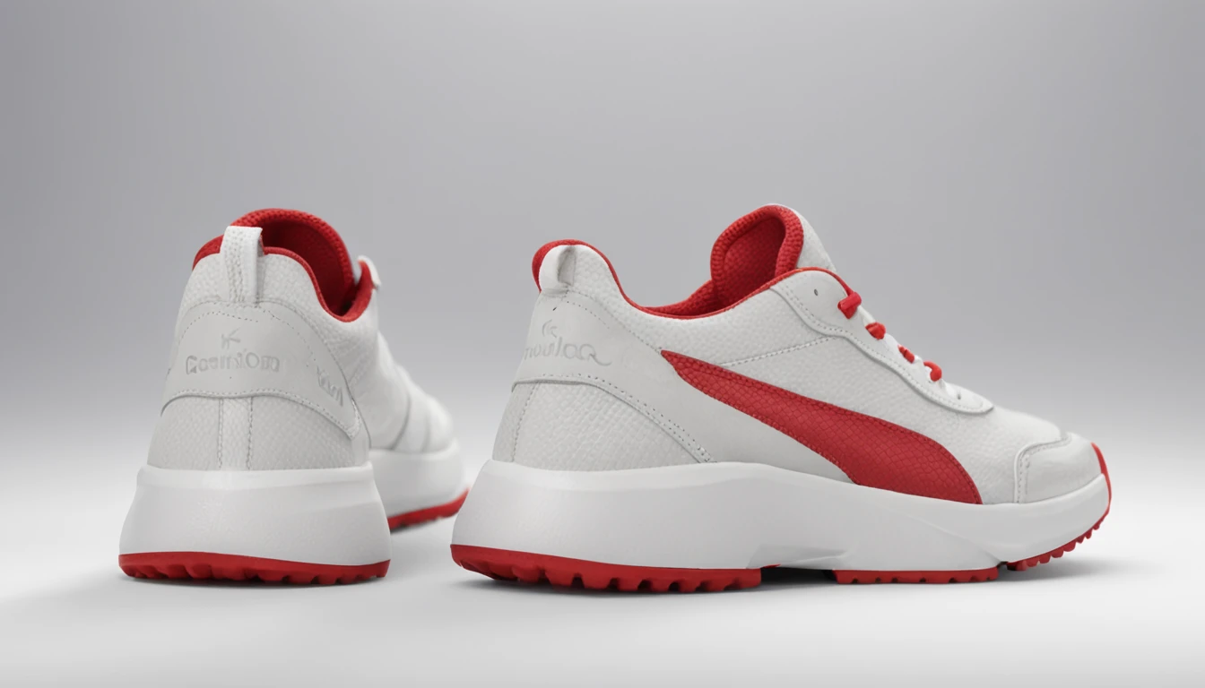 Product photograph of a sneaker,footwear,children's footwear,technological ,detalhe,(side view),center from page,photographic,Duro,4k,Cores do LED,CORES DO PRODUTO ,azul,Branco,ouro,vermelho , Epic rendering, Octano, atmosfera, particuls, soft volumetric lights, (retroiluminado:1.3), (cinemactic:1.3), detalhes intrincados,design de sola radical,produto juvenil,inspirado em Sonic HEDGEHOG