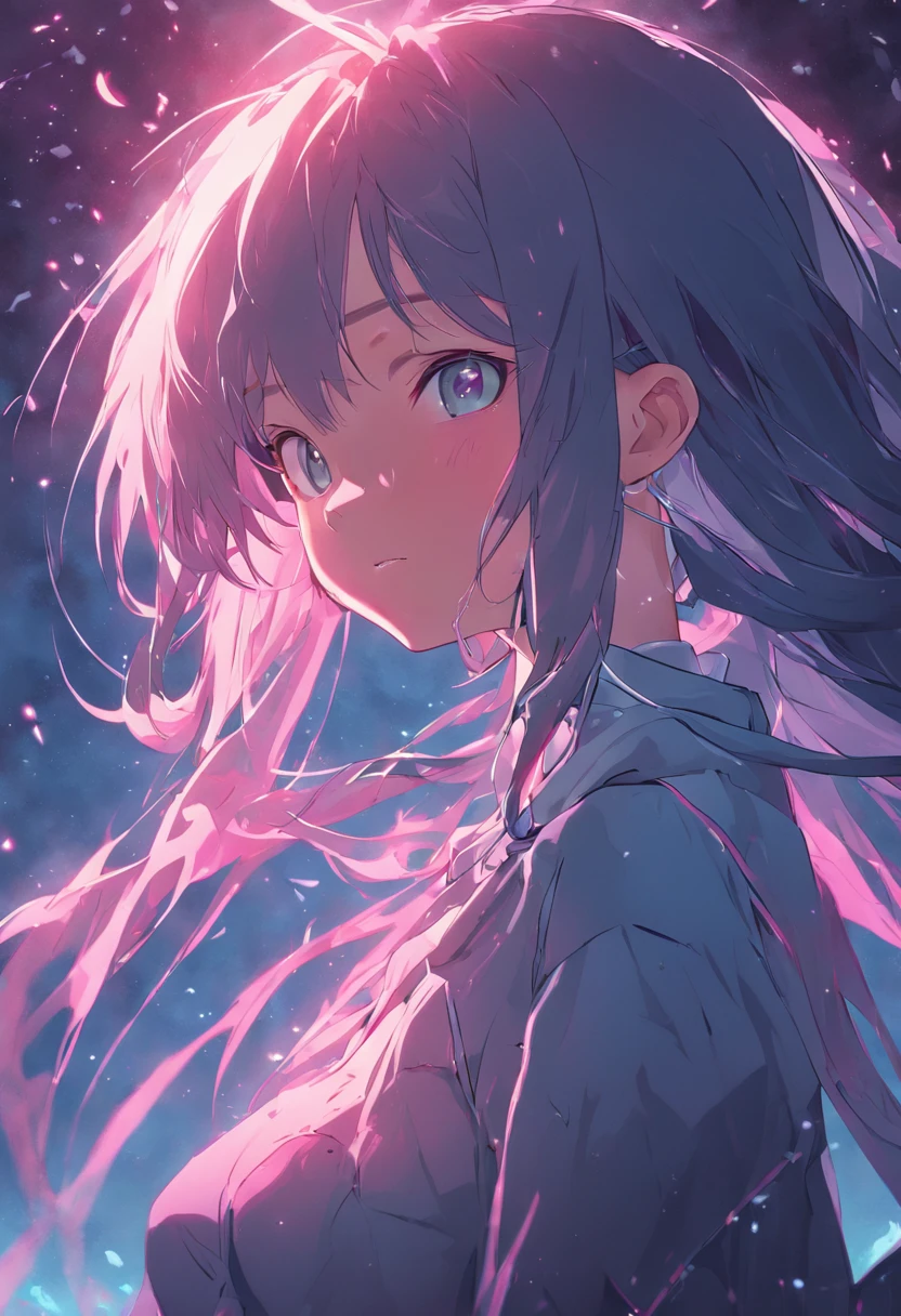(extremely detailed CG unity 8k wallpaper, masterpiece, best quality, ultra-detailed), uma katana com uma aura escura e lados rosa.
