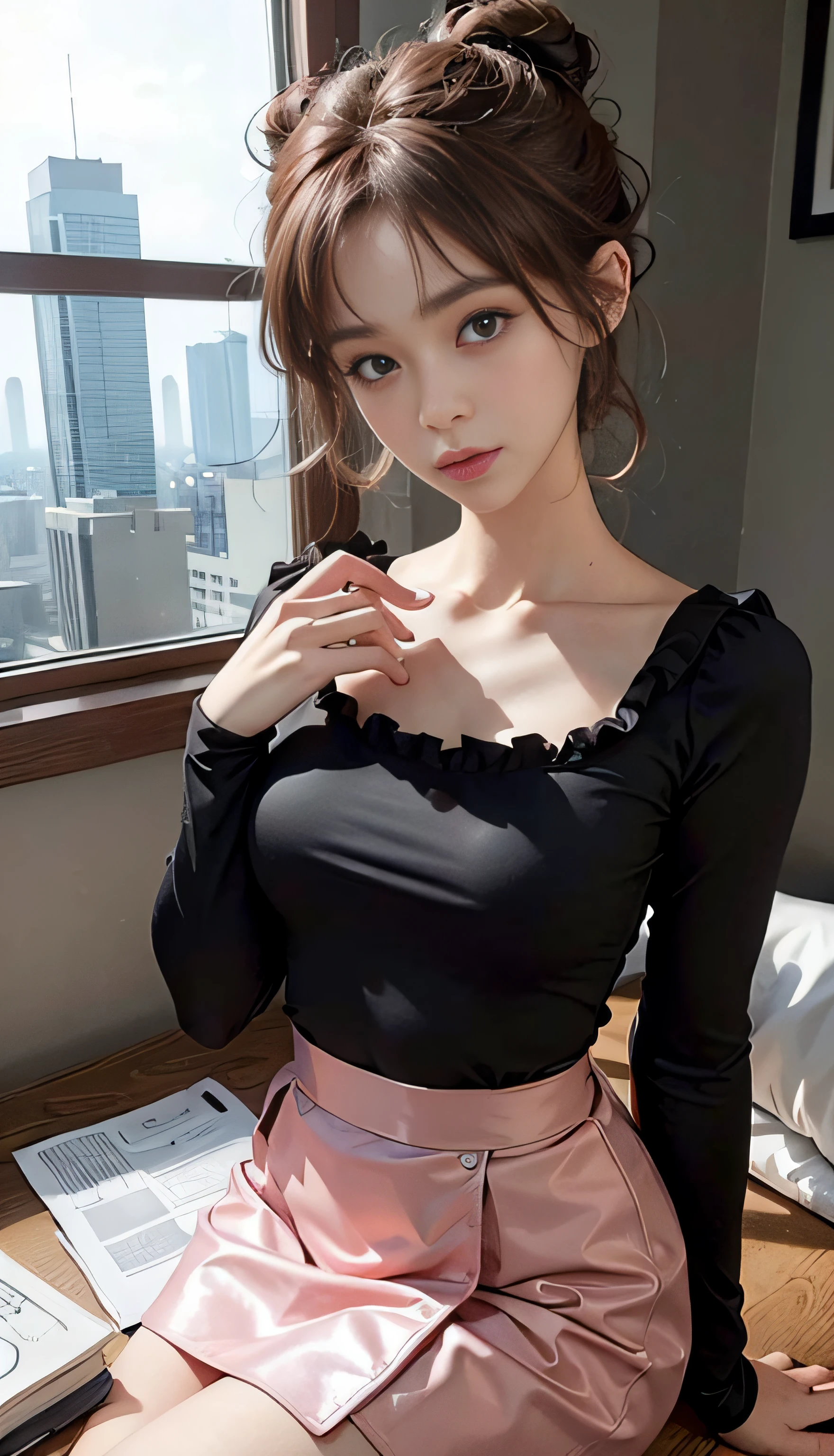 最high quality、High resolution、Ultra-detailed、masterpiece、Raw photo、Realistic、Realistic, Very delicate and beautiful、In detail、Textured skin、Detailed panties,Pants details display 、,Wet Skin, beautiful, Tabletop, 最high quality, Highly detailed face,Perfect lighting,, ((())), , 8K Ultra HD, Digital SLR, Soft lighting, high quality,Detailed skin,At the hotel,