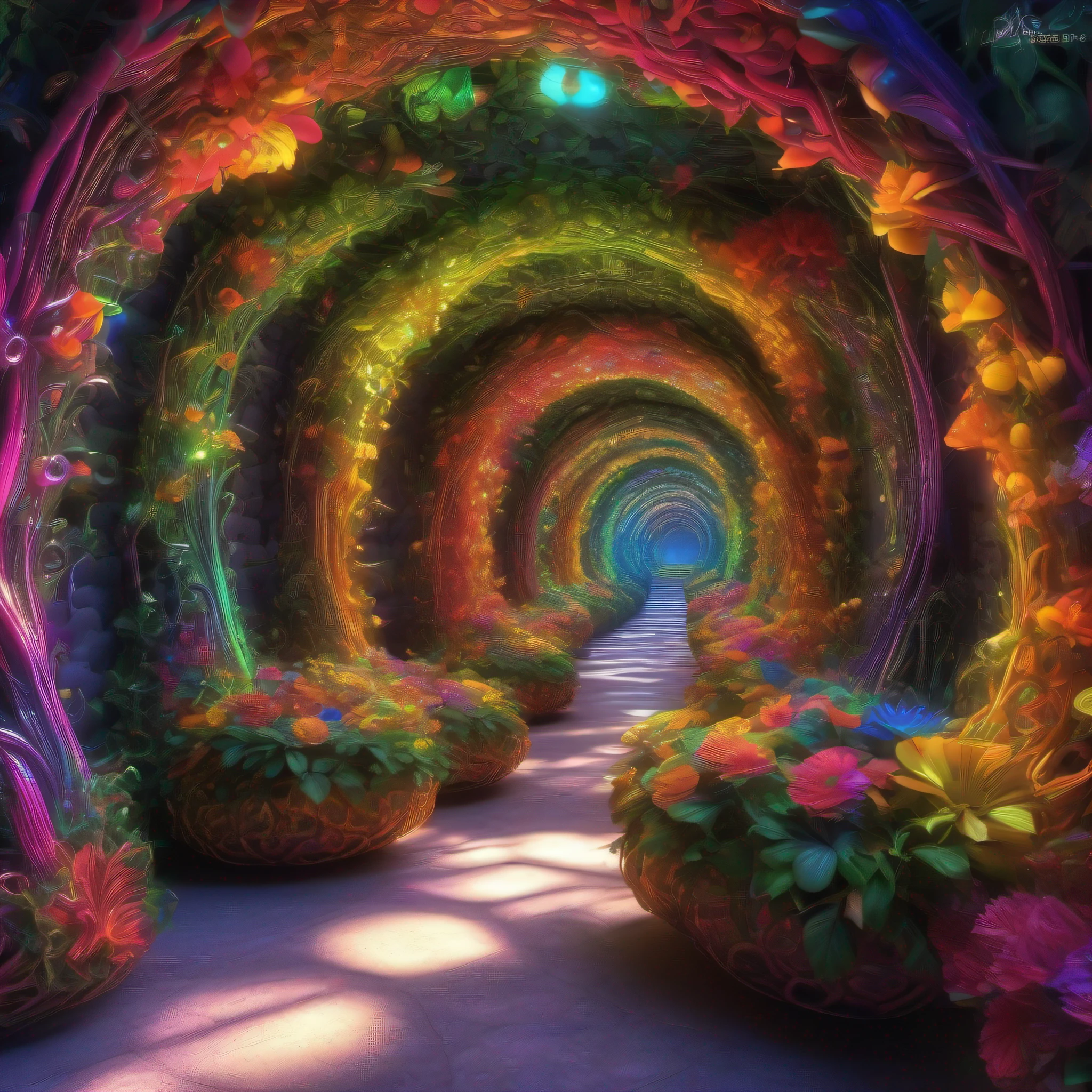 master piece, better quality. ((winding worm tunnel)) made of glossy hard plastic breathtaking 3D rendering made of rainbow effect fractals in colorful curly thick paint paste, Vines, colorful undergrowth, exotic flowers, plastic screw effect, Inspired by ((h. r. Giger)), natural lighting, cinematic, global lighting, psychedelic, hallucinogenic, surreal, vivid color, bright, Vray tracing style, hDr , 32k