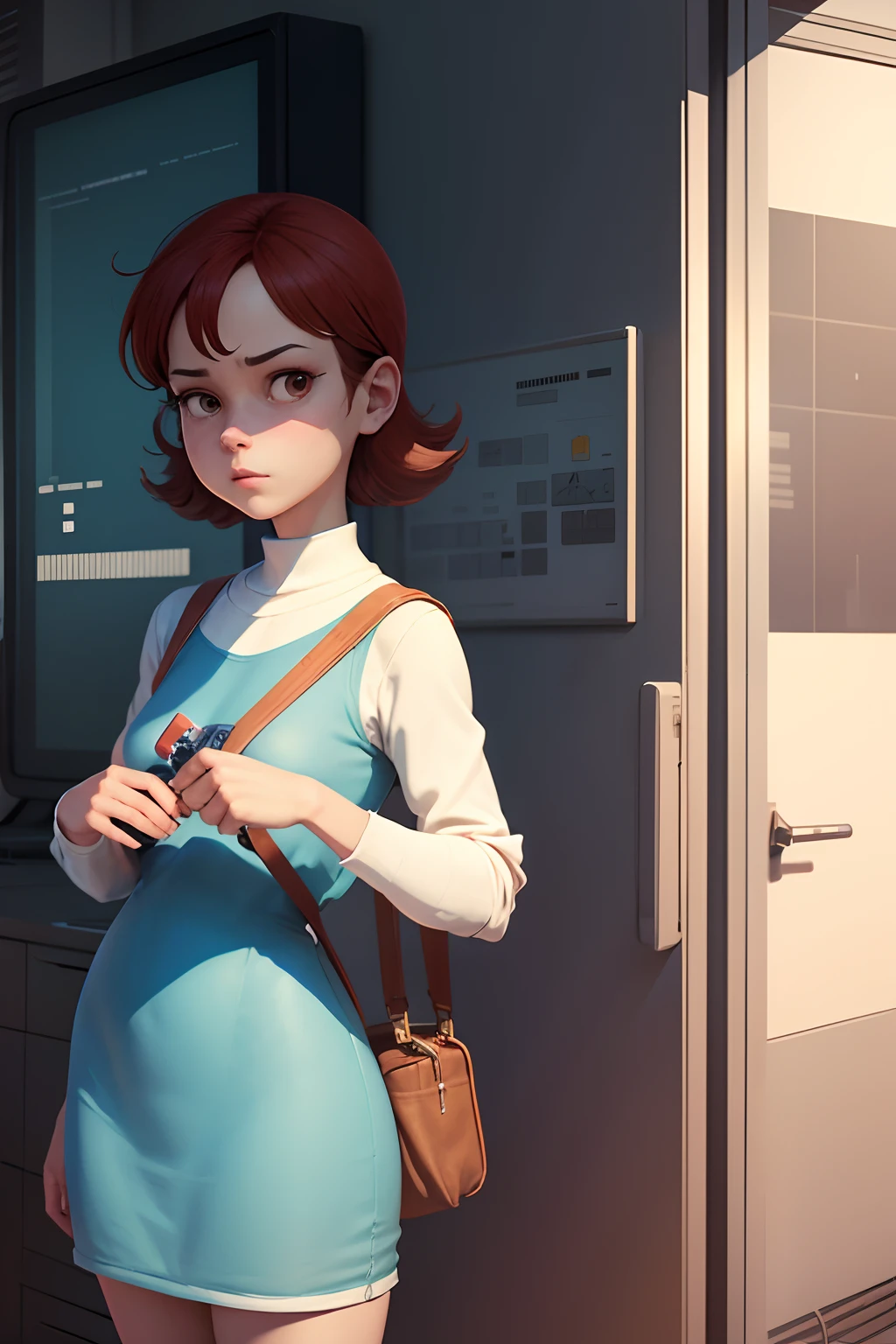 Game character by Chris Ware --ar 21:9 --auto