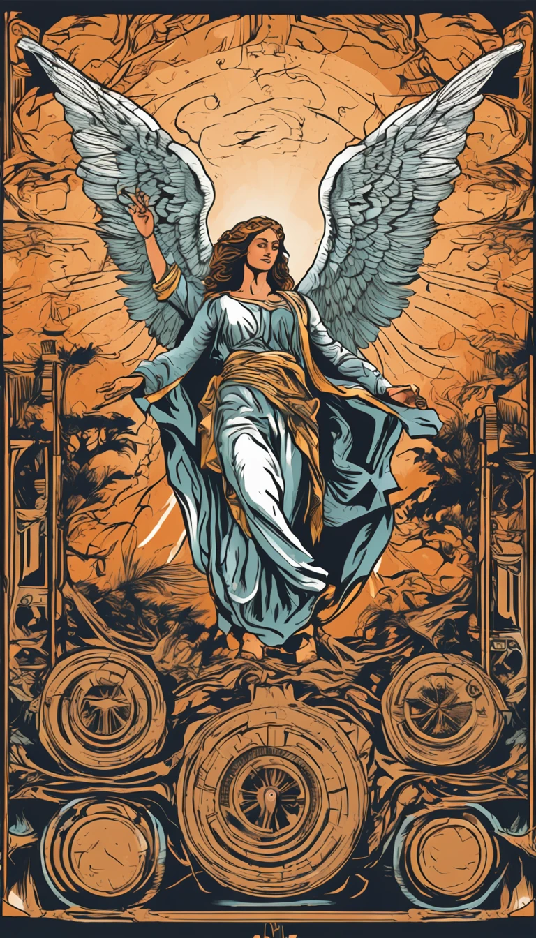 Vector printing of celestial angel t-shirts Greek style art fused into an epic, imagem detalhada. Mastery in quality and lighting. Stunning and impactful scenery. Dynamic and powerful action. Efeitos de sombra e luz melhorados. High resolution masterpiece. State-of-the-art CG art. Incredible and immersive result.+"