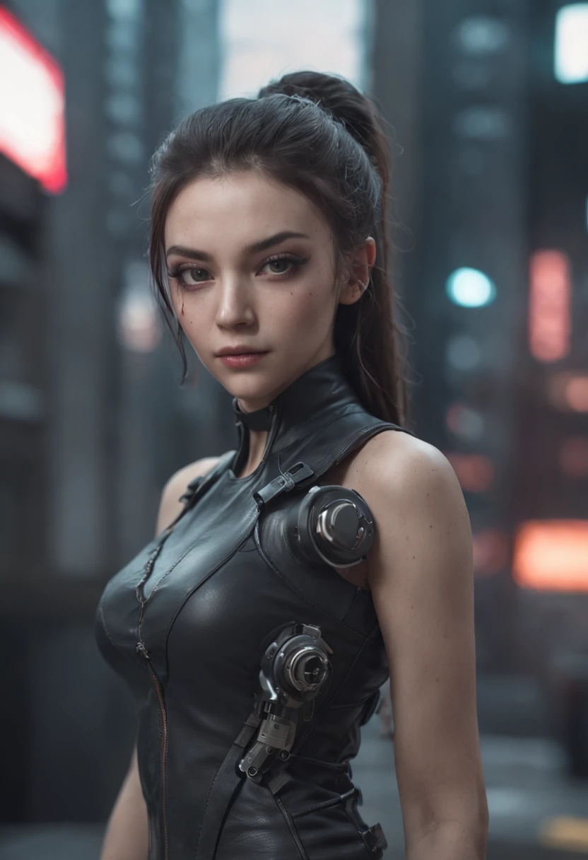 hyper realistic cyberpunk city