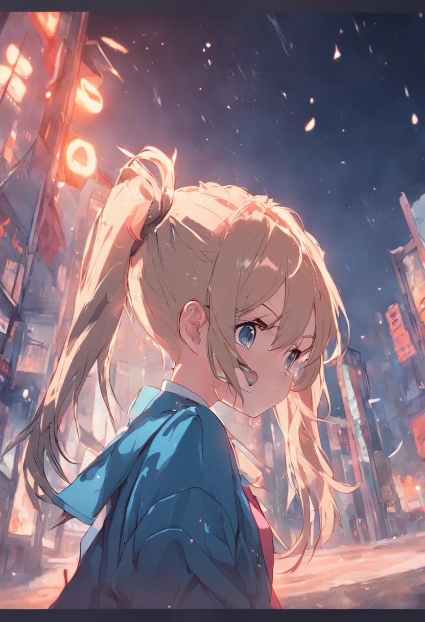 pigtails、double tooth、Zito-order、a blond、blue eyes、blouse、girl with