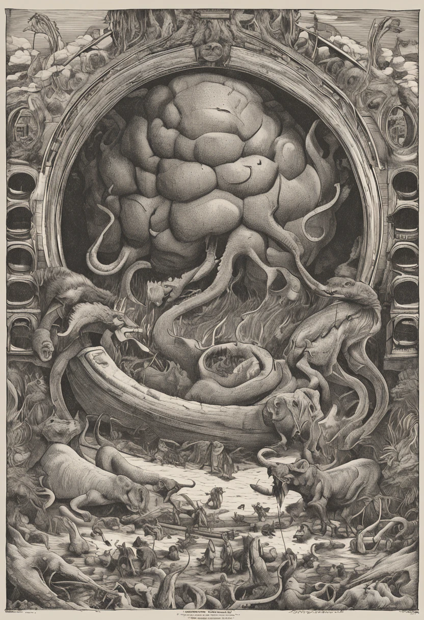 hell,magma,火焰,((Super huge, Thick and sharp giant claws)),(((Black antique hideous scales))),(((The scales are covered with thick barbs)))((Super thick and terrifying scales)),Wrap the whole body,((Bloodthirsty and murderous devil man)),slaughter,In a hurry to kill,Dynamic lines,depth of fields,Ugly face,Black lightning streaked across the sky,(((A tumbling thick sea of clouds is at your feet))),(There was blood everywhere),((Blood dripped from between the paws)),stereoscopic perspective,Works of masters,super-fine,4K分辨率,high qulity,电影灯光,High picture detail,Look up from the bottom up,Ultra-wide viewing angle,Detailed pubic hair,Epic shooting