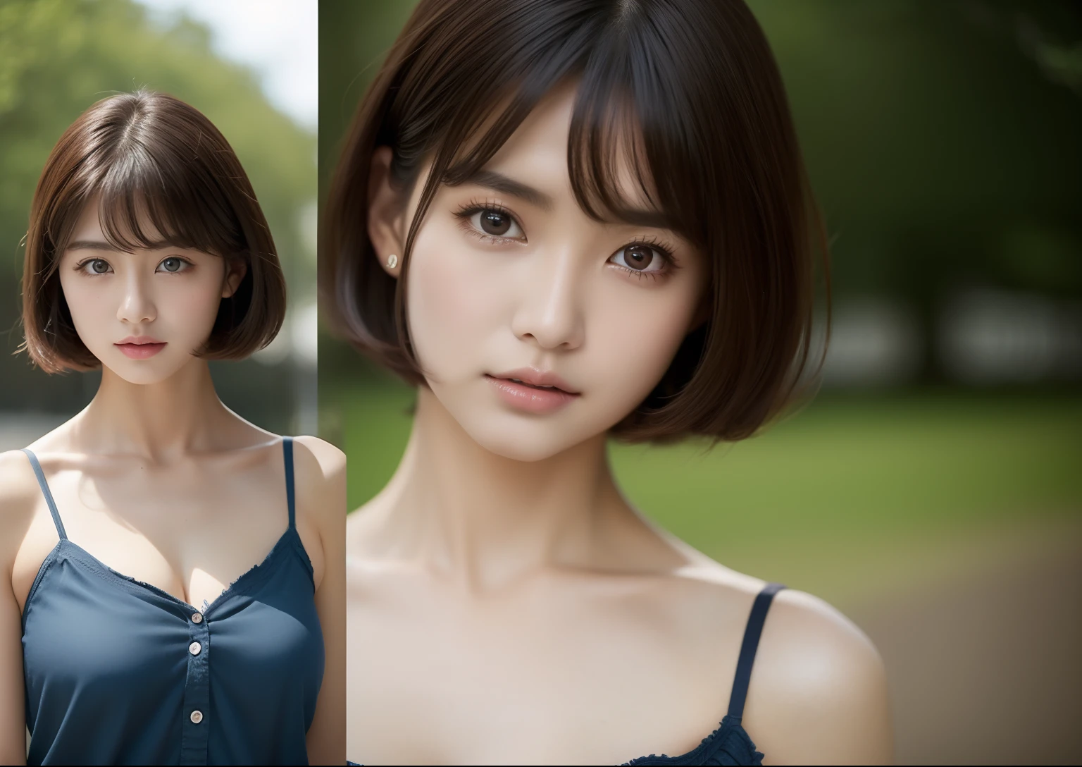 (8k、RAW Photography、top-quality、masuter piece:1.2)、ultra-detailliert、ultra res、(realisitic、rialistic photo:1.37)、portlate、high-definition RAW color photography、Professional Photography、highly detailed and beautiful、ighly detailed、8K wallpapers、amazing detailed、huge filesize、Official Art、Highly detailed CG Unity 8k wallpapers、highly detailed beautiful girl、extra detailed face、extremely detailed eye、highlydetailed skin、extremely detailed fingers、highly detailed nose、very detailed detailed mouth、Perfect Anatomy、细致背景、Detailed clothing、女の子1人、(20:1.2)、in her 20s、Cute girl s、Realistic body、fullnude、teats、小柄、de pele branca、glistning skin、Slim body、handsome body、A dark-haired、short-hair、(bluntbangs: 1.2)、a smile、kawaii、zora々Right、kawaii faces、lifelike face、Delicate eyes、Sauce order、耳Nipple Ring、Looking at the camera、Contrapo、动态照明、ultra gigantic tits
