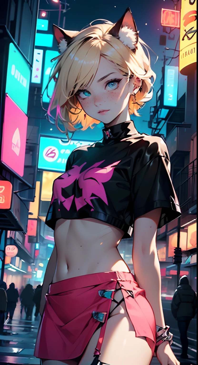 cute little cat loli,(((little loli,small tiny body,petite))),(((6 ))),((anime little cat loli with extremely cute and beautiful blonde  hair walking down the street)),(((cat girl,anthro furry cute,cat-girl))),(((cat ears,cat ears on head,big cat ears))),

(((flat chest))),(((blonde hair:1.35,messy blonde hair,colored inner hair,ear breathing,))),((heterochromia,eye1 yellow,eye2 orange,perfect eyes,upturned eyes:1.3,beautiful detailed eyes,finely detailed beautiful eyes:1,big highlight on eyes:1.2,slanted eyes)),(((freckles on the face,freckles,freckled girl))),(((lustrous skin:1.5,bright skin: 1.5,skin tanned,shiny skin,very shiny skin,shiny body,plastic glitter skin,exaggerated shiny skin))),(delicate detailed fingers,detailed body,detailed arms,human hands,(detailed face)),

cute,slutty,,erotic,(((nsfw))),

zettai ryouiki,revealing clothing,show skin,((rave shirt,neon shirt,rave mini-skirt,visible thong straps)),(wearing a rave outfit:1.3,rave clothes,semi-naked,with little clothing,),(detailed outfit,detailed clothes),

(dynamic pose:1.0),solo focus,embarrassed,centered,scale to fit dimensions,Rule of thirds,

outdoors,((night view)),(very pretty city neon synthwave,cyberpunk night street Background:1.5,dark sky,thick clouds),future vehicles,((neon lights)),thick clouds,(cyberpunk style,neon lights, (synthwave theme background), lonely street),(((detailed background:1.25))),

(best quality),(high resolution),(sharp focus),(ultra detailed),(extremely detailed),(extremely high quality artwork),8k_wallpaper,(extremely detailed CG 8k),(very fine 8K CG),((hyper super ultra detailed perfect piece)),flawless,(((masterpiece))),illustration,vibrant colors,(intricate),High contrast,Selective lighting,Double exposure,HDR (High Dynamic Range),Post-processing,Background blur,
