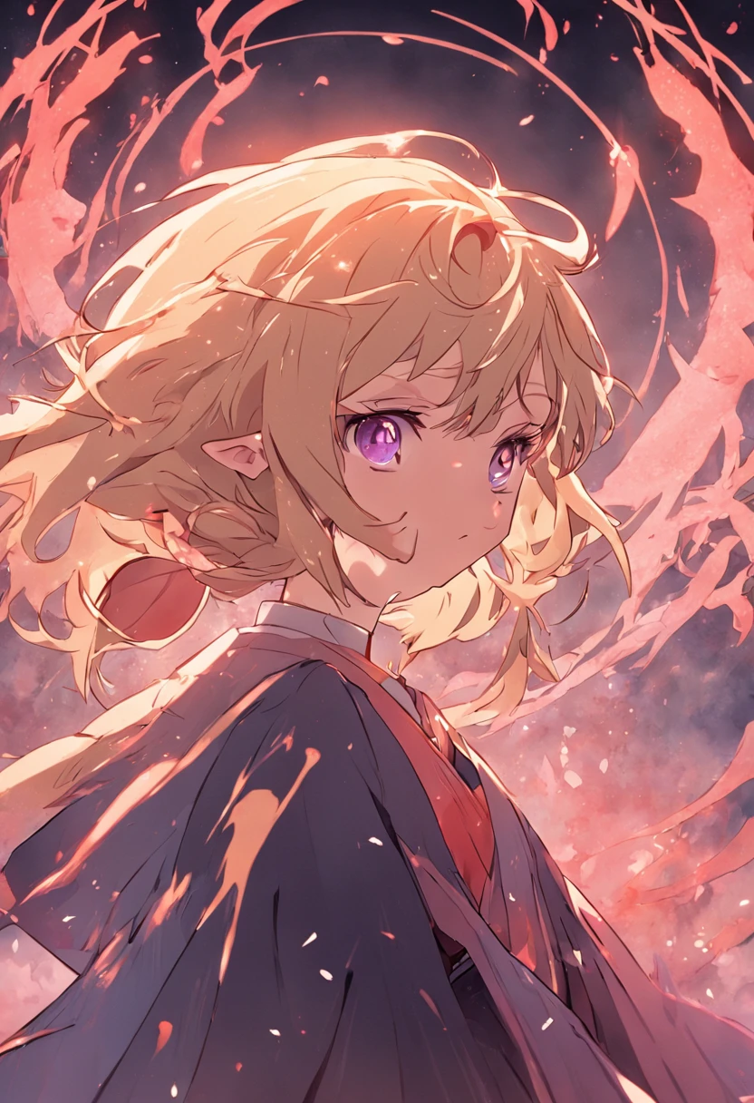 Girl with Two Knots、Troubled eyebrows、Zito-order、a blond、blue eyes