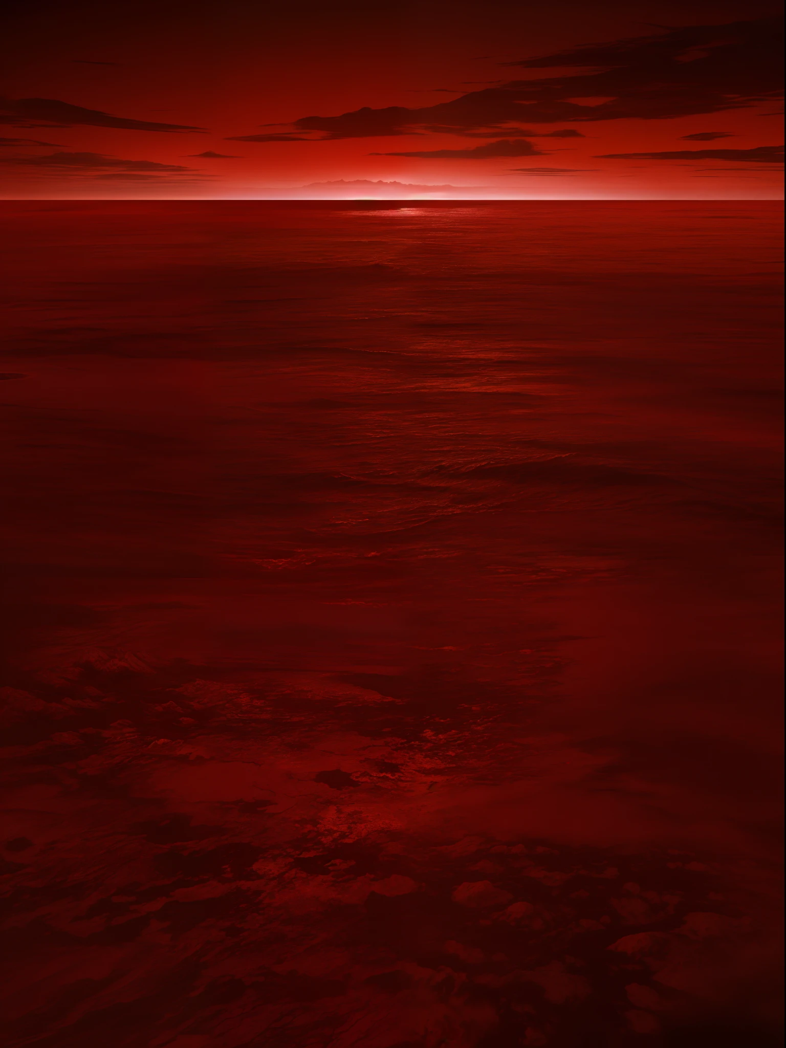 Blood Sea style，real photograph，blood red colored sky，There is a huge black hexagon in the sky，No sun，Bloody sky，The sky is glowing red，Look up at the perspective，first person perspective
