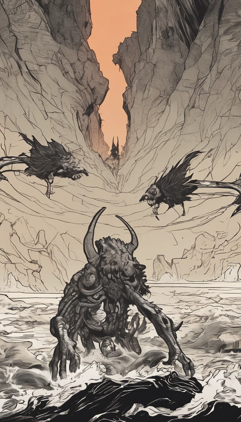 Cinematic images,hell,magma,火焰,((Super huge, Thick and sharp giant claws)),(((Black antique hideous scales))),(((The scales are covered with thick barbs)))((Super thick and terrifying scales)),Wrap the whole body,((Bloodthirsty and murderous devil man)),slaughter,In a hurry to kill,Dynamic lines,depth of fields,Ugly face,Black lightning streaked across the sky,(((A tumbling thick sea of clouds is at your feet))),(There was blood everywhere),((Blood dripped from between the paws)),stereoscopic perspective,Works of masters,super-fine,4K分辨率,high qulity,电影灯光,High picture detail,Look up from the bottom up,Ultra-wide viewing angle,Detailed pubic hair,Epic shooting