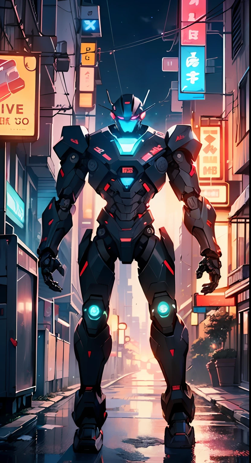 (((TV robot with mechanical arms and legs))),
(((tiny little robot))) with ((((TV head)))). He has (((shaped like a cube with mechanical arms and legs))),and a (((screen on his face))) that displays emoticons and coded messages,Strange head, black tv head,
(((Object_head,televison_head))),
(dynamic pose:1.0),solo focus,centered,scale to fit dimensions,Rule of thirds,
outdoors,((night view)),(very pretty city neon synthwave,cyberpunk night street Background:1.5,dark sky,thick clouds),future vehicles,((neon lights)),thick clouds,(cyberpunk style,neon lights, (synthwave theme background), lonely street),(((detailed background:1.25))),
(best quality),(high resolution),(sharp focus),(ultra detailed),(extremely detailed),(extremely high quality artwork),8k_wallpaper,(extremely detailed CG 8k),(very fine 8K CG),((hyper super ultra detailed perfect piece)),flawless,(((masterpiece))),illustration,vibrant colors,(intricate),High contrast,Selective lighting,Double exposure,HDR (High Dynamic Range),Post-processing,Background blur,