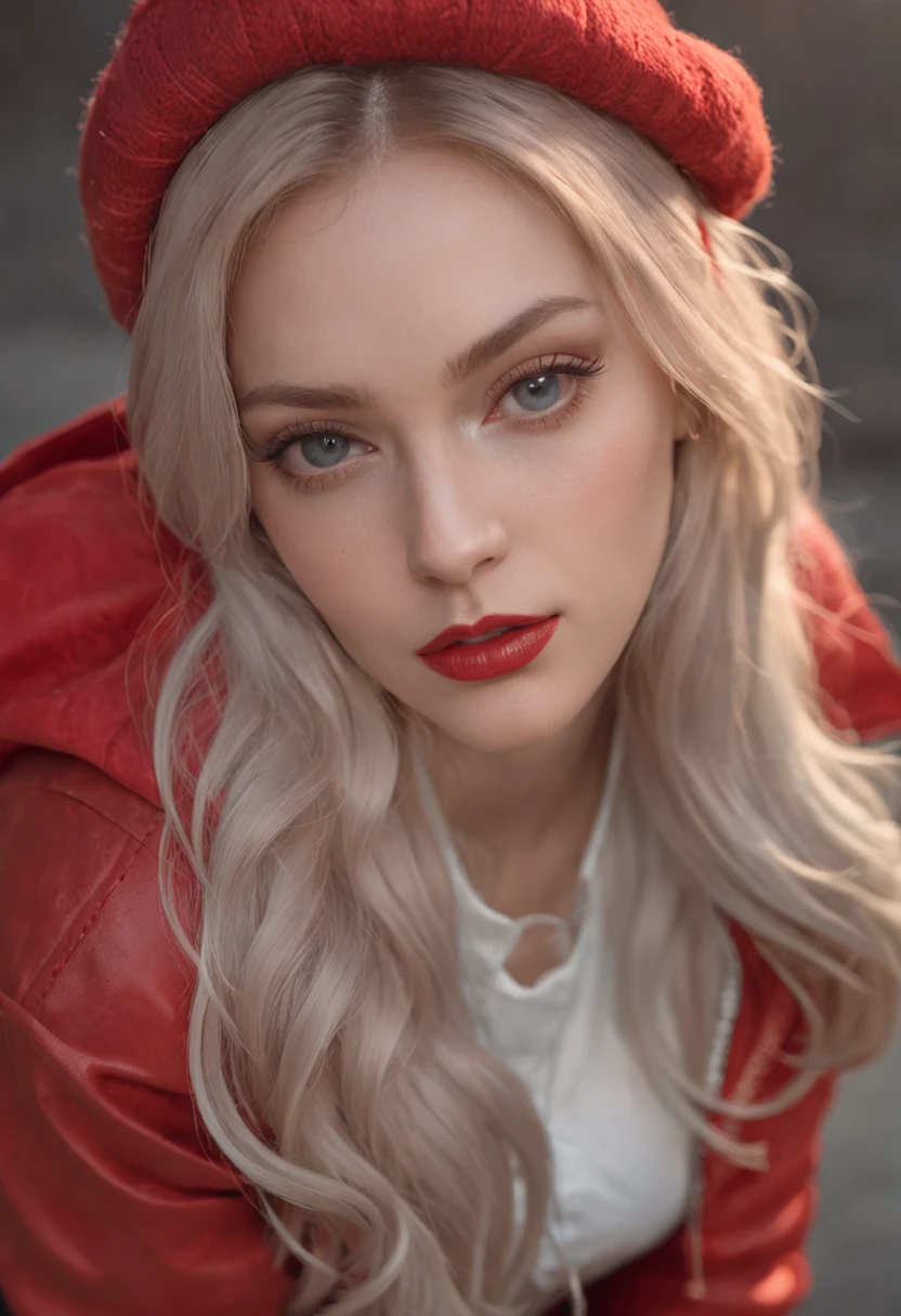 Teddi Mansueto, full body potrait of a photorealistic beautiful woman, (spectating a baseball game:1.5), hands in pockets:1.25, staring at camera in front, intense coloration fantasy, light hair, a stunning realistic photograph 20 years , random colored hair, (St Louis Cardinals fan fashion:1.3), random color eyes, full body, cover, hyperdetailed painting, luminism, octane render, Bar lighting, complex, 8k resolution concept art portrait by Martina Fačková and Prywinko Art, Artgerm, WLOP, Alphonse Mucha, Tony Taka, fractal isometrics details bioluminescence, hypereallistic cover photo awesome full color, hand drawn, bright, gritty, realistic, davinci, erte .12k, intricate. hit definition , cinematic,Rough sketch, mix of bold dark lines and loose lines, bold lines, on paper , real life human