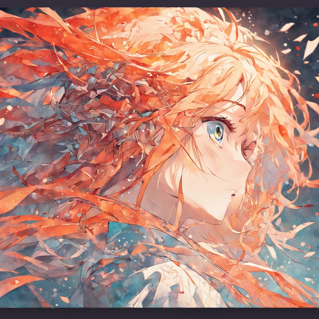 (White background:1.4),(Silhouette of a girl's head, Eyes closed, colorfull long hair, Oriental elements),(Chinese illustration:1.3,paper art:1.3, Quilted paper art:1.2),( reasonable design, Clear lines, High sharpness,Best quality, Very detailed, Masterpiece, movie light effect, 4K )