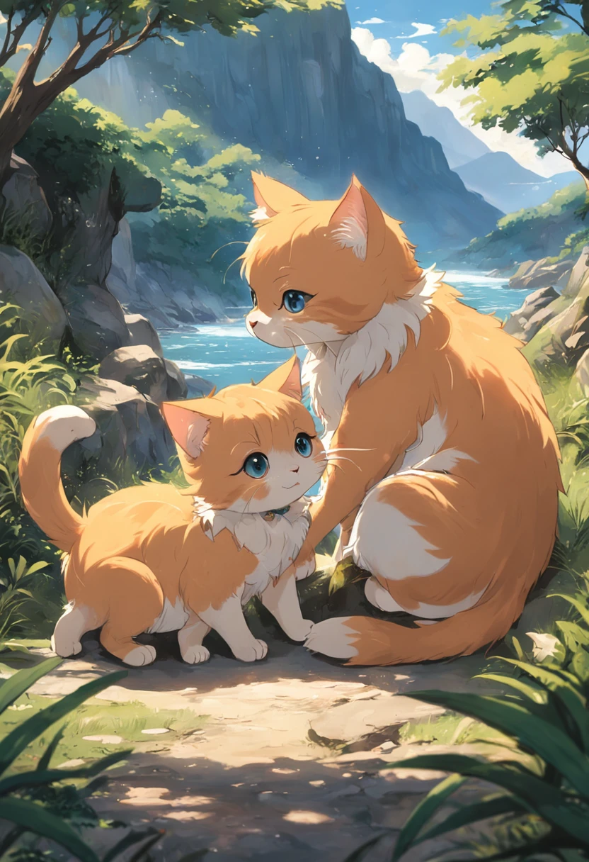 Em uma linda pequena vila,There are mountains,arvoredo,campos gramados,pequeno lago,o cachorrinho, cats,Uma garota,Libido menino,Meninos trotando pela aldeia,E lindos pores-do-sol,Brisa suave 1, NSFW