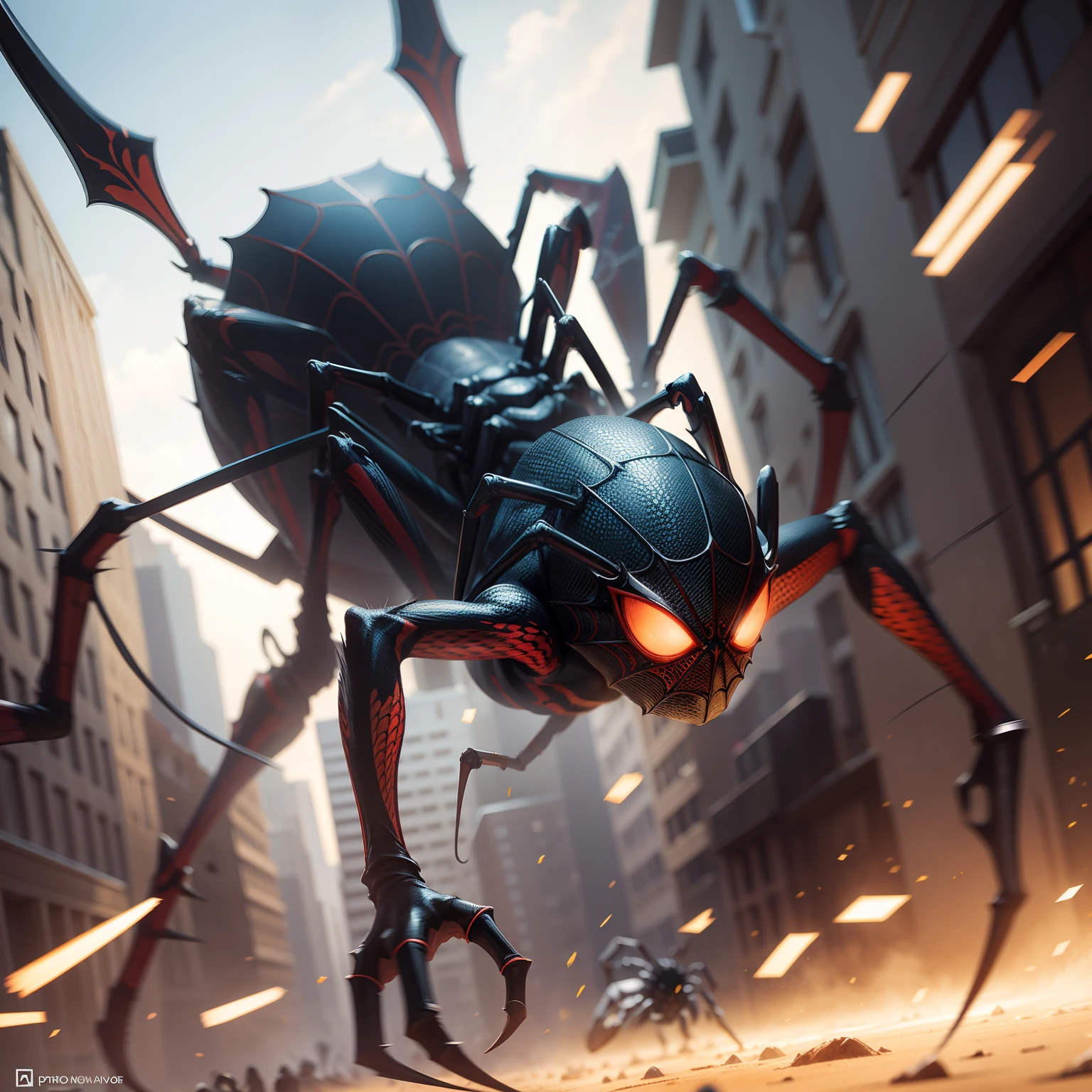Spider in action, printable, no backgroubd