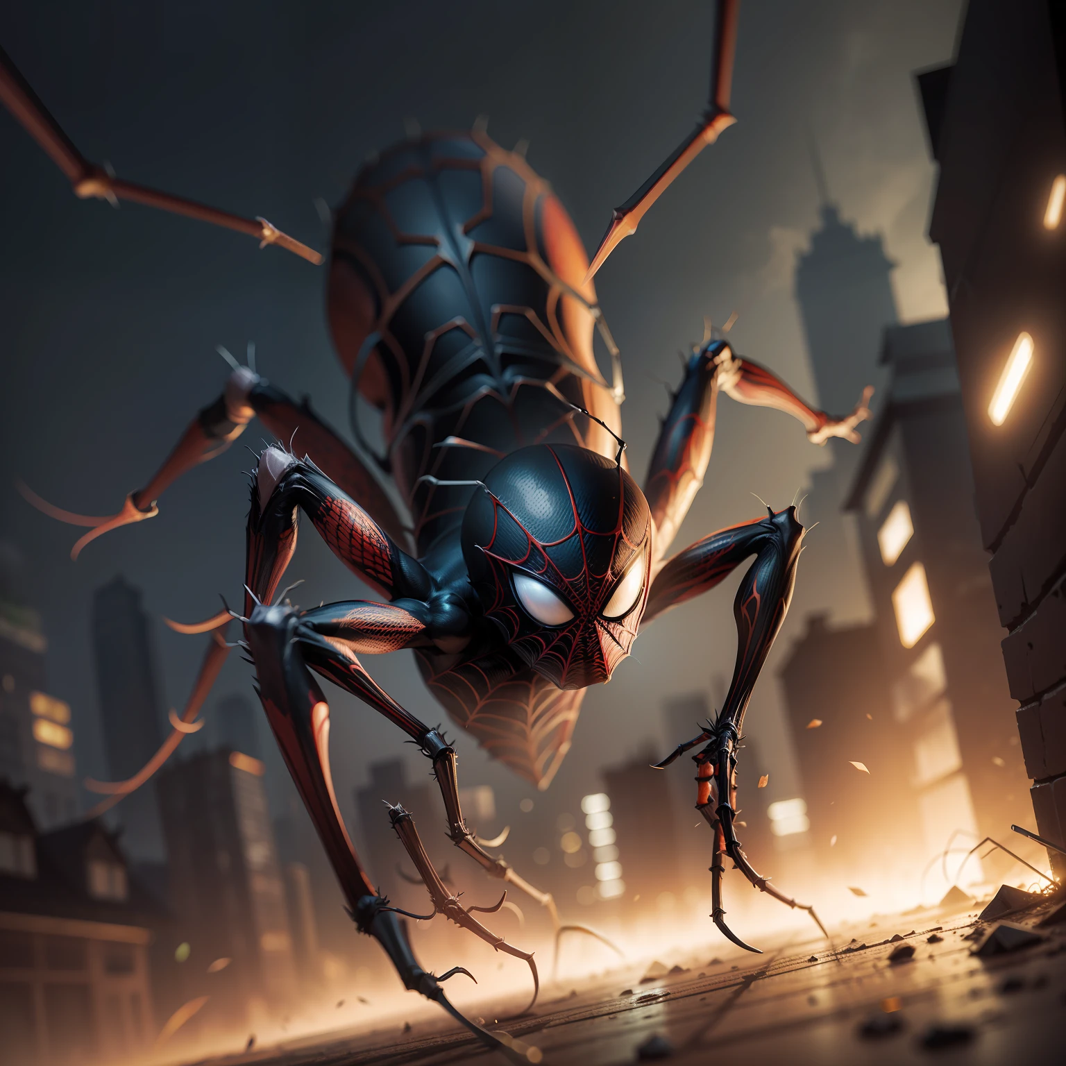 Spider in action, printable, no backgroubd