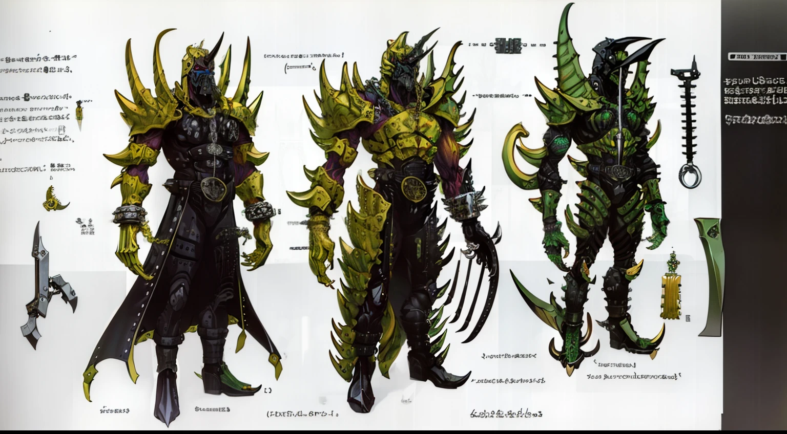 Three machine demons,Hold the thick chain lock,Arrogant posture,Thunderbolt style