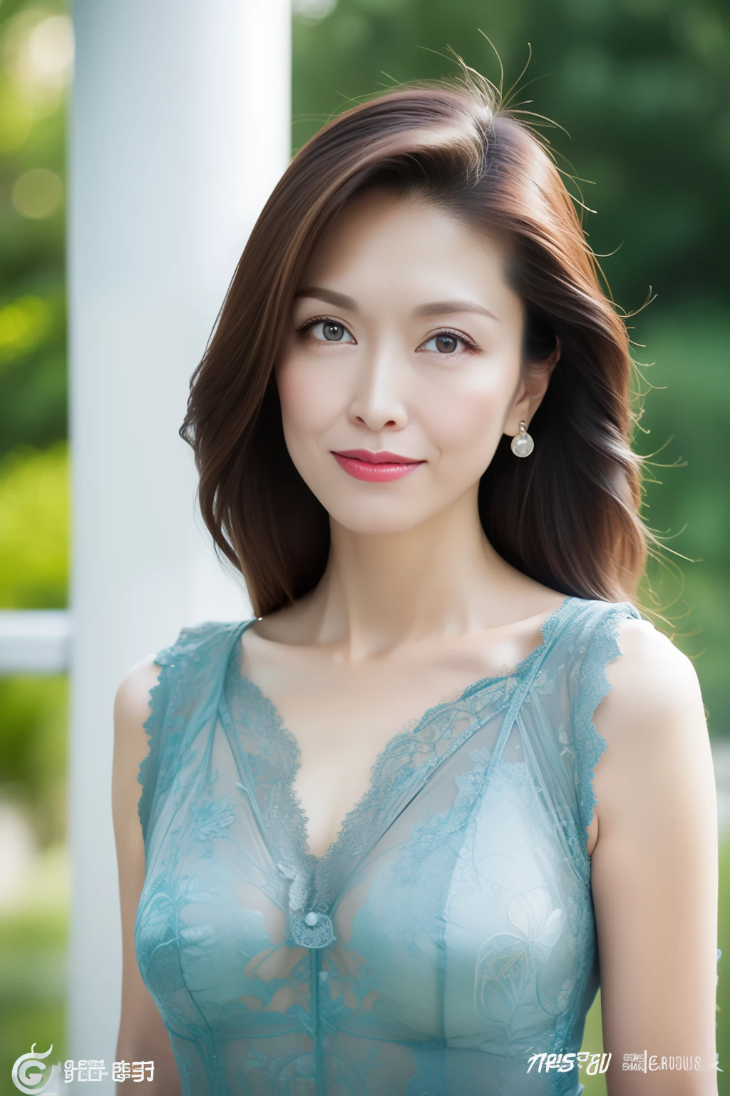 (Masterpiece, Realistic:1.3), (extremly intricate:1.2), (Photorealistic:1.4), (Extremely delicate), (Ultra photo realsisim:1.3), (a high detail RAW color professional full body photo), hyperrealism photography, Extremely detailed Cg Unity 8K wallpaper, hyper HD, hdr, RAW photo, Digital SLR, hyperrealistic 3 d render, Minimalist composition,with clean lines,The hue changes subtly, Evokes a sense of simplicity and serenity, Penny, In a charming kingdom of tranquility, Peaceful garden blooming, Its zen-like beauty,Brings a sense of inner peace, lapis lazuli, metallic luster,Give the gemstone a reflective and polished look, robed, woman, Average height, shades, Square face, brown tanned skin, Dark brown hair, teal eyes, Straight nose, full pouty lips, Sharp chin, Shoulder-length hair, Coarse hair, Rough waves, Enlarge the chest, Stud earrings, Rose glossy lipstick, nijistyle, A pair of GGX heels, High heels, Stockings, Lace trim, Pantyhose, lace choker, Narrow waist, huge boob, noona,