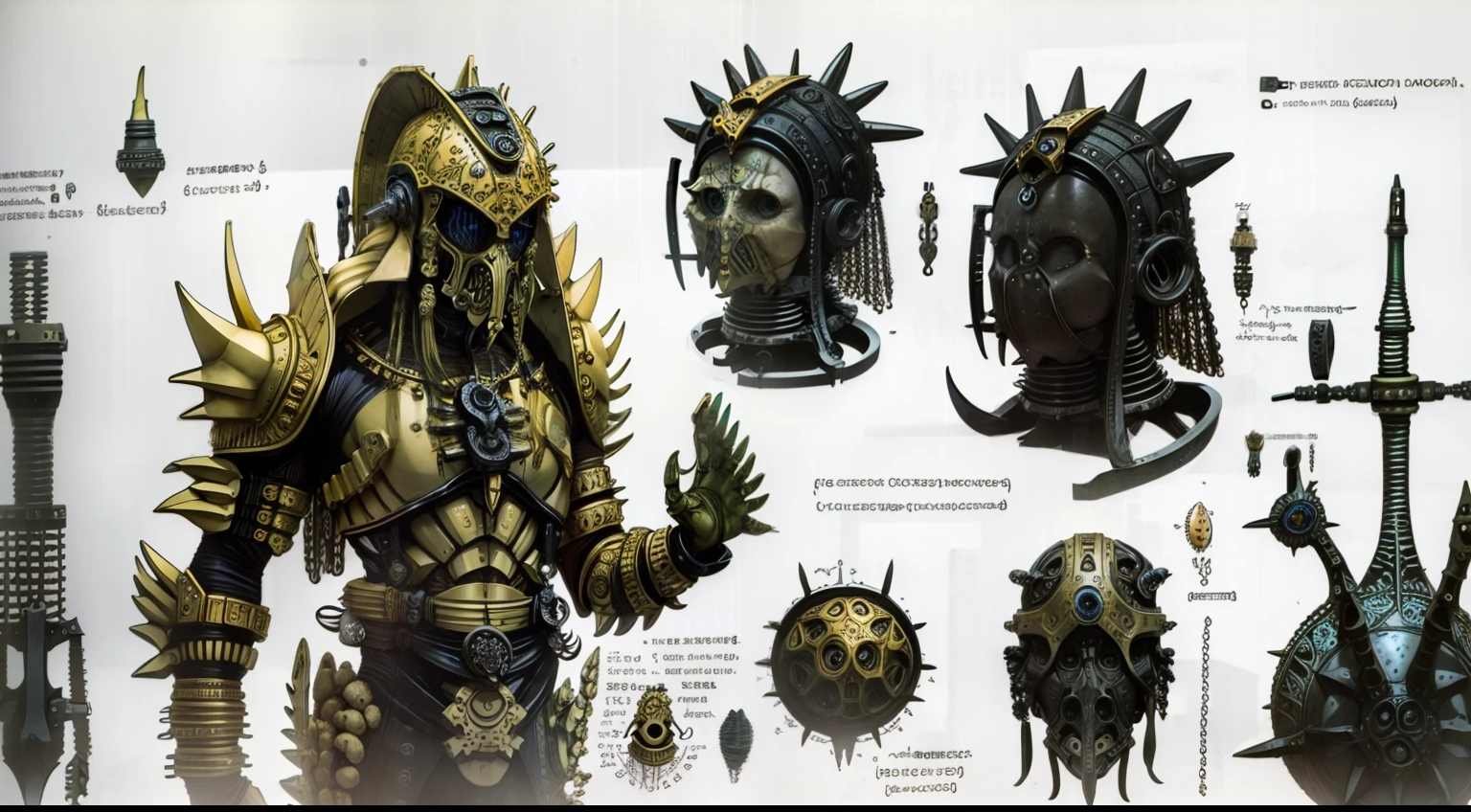 Heads made of prehistoric machines(Alchemy observatory with complex structure),The flesh of a maiden,The shell is broken