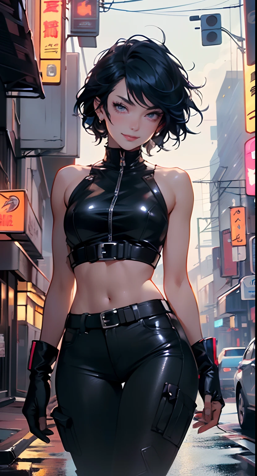 bounty hunter man,(((1man))),((anime man walking down the street)),
(((1male,man,handsome man,male,male gender,male focus))),
((medium black hair,disheveled hair,blue hair,black hair,two-tone hair)),(((lustrous skin:1.5,tanned skin,bright skin: 1.5,skin tanned,shiny skin,very shiny skin,shiny body))),((detailed eyes,perfect eyes,rainbow glows ultra-detailed orange brown eyes:1.1,gradient eyes:1,finely detailed beautiful eyes:1,symmetrical eyes:1,big highlight on eyes:1.2)),man chest,handsome face,((muscular,hairy body,muscular man)),((hand consists of a short thumb and four fingers,a hand with only five fingers,(detailed face))),
alluring look,nsfw,
bounty hunter pants,((bulge in pants)),((bounty hunter outfit)),(wearing a bounty hunter outfit:1.3,bounty hunter clothes),(detailed outfit,detailed clothes),
(dynamic pose:1.0),solo focus,((evil smile,evil look)),centered,scale to fit dimensions,Rule of thirds,
outdoors,((night view)),(very pretty city neon synthwave,cyberpunk night street Background:1.5,dark sky,thick clouds),future vehicles,((neon lights)),thick clouds,(cyberpunk style,neon lights, (synthwave theme background), lonely street),(((detailed background:1.25))),
(best quality),(high resolution),(sharp focus),(ultra detailed),(extremely detailed),(extremely high quality artwork),8k_wallpaper,(extremely detailed CG 8k),(very fine 8K CG),((hyper super ultra detailed perfect piece)),flawless,(((masterpiece))),illustration,vibrant colors,(intricate),High contrast,Selective lighting,Double exposure,HDR (High Dynamic Range),Post-processing,Background blur,
