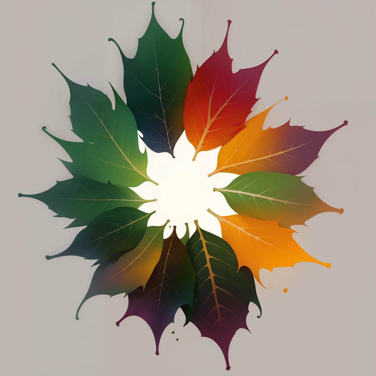 Minimalist organic art with leaves and the like using basic colors. Simpler strokes